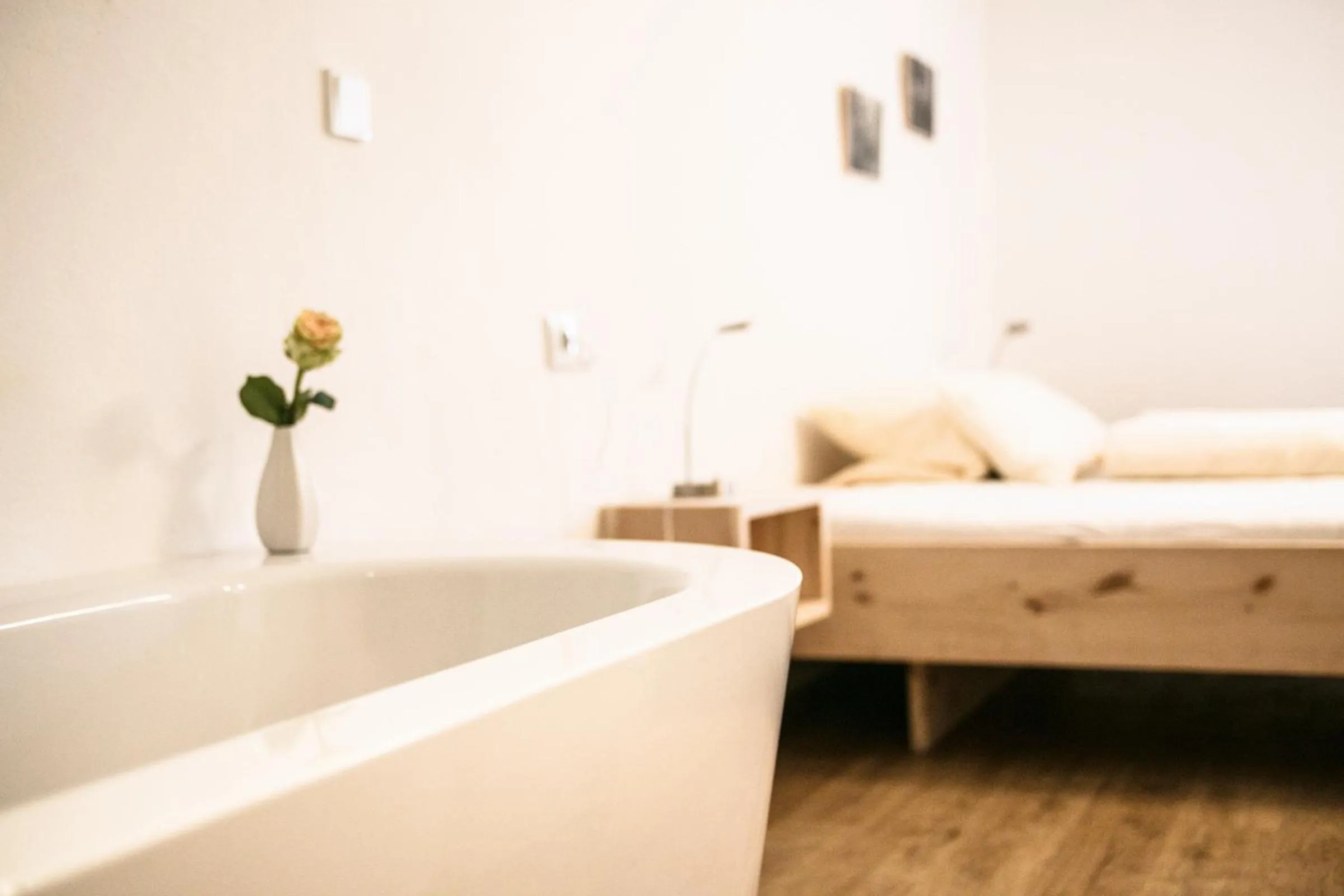 Bathroom, Bed in Landhaus Alger