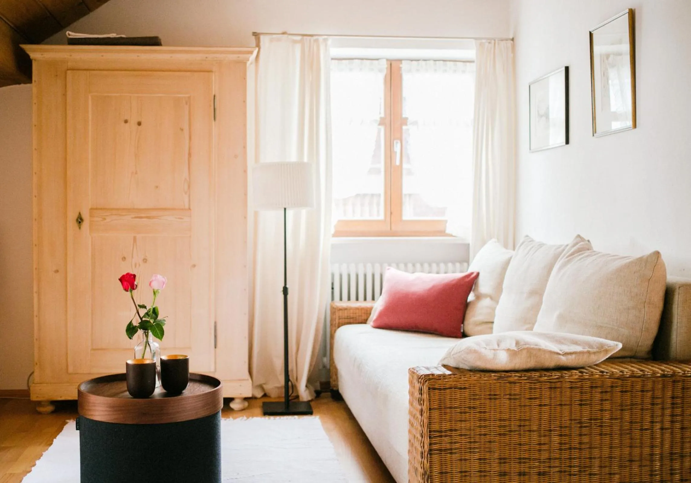 Living room, Bed in Landhaus Alger