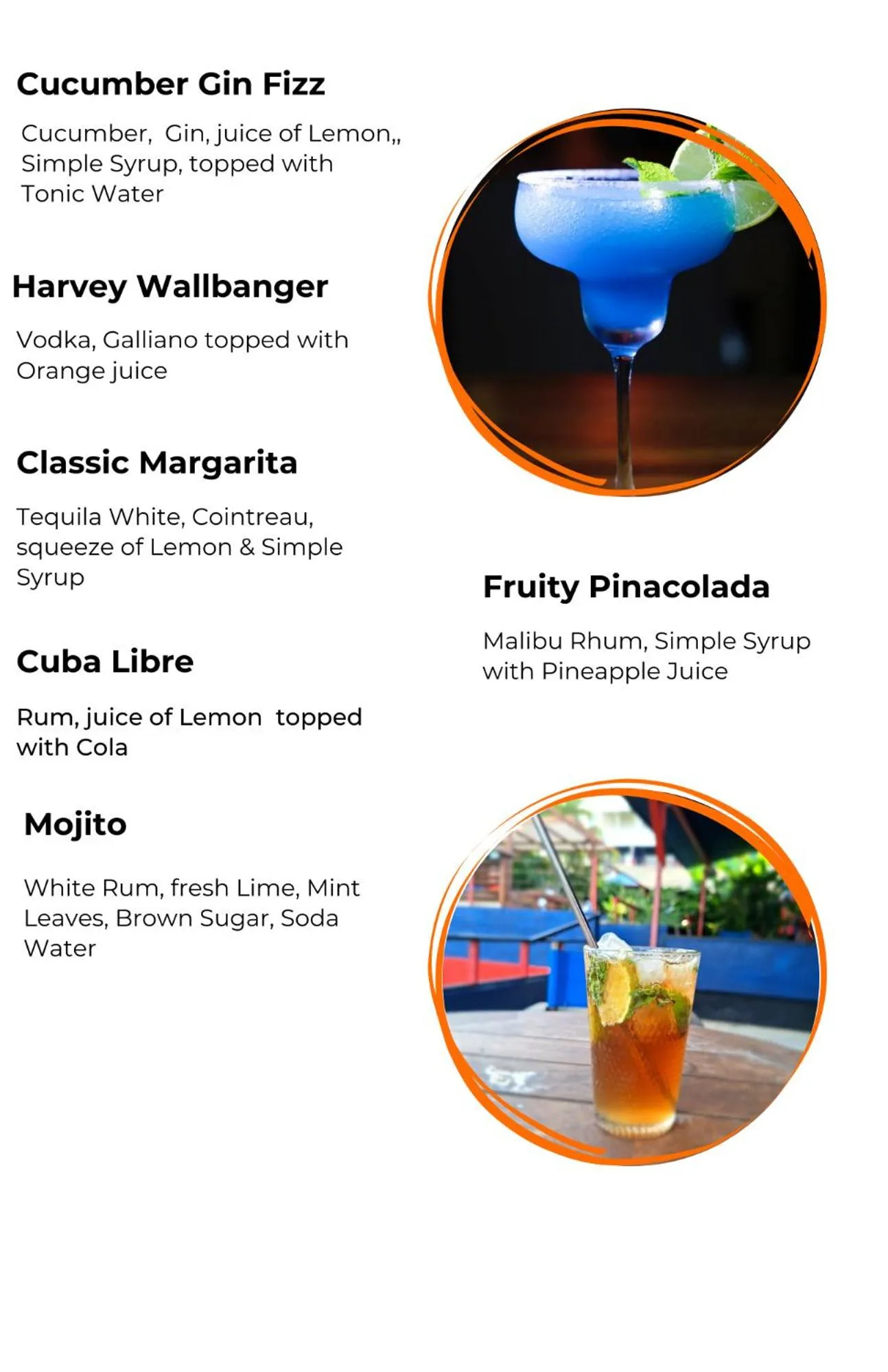 Food and drinks in Retreat Seaside