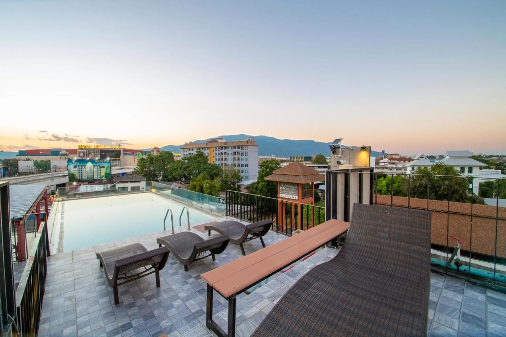 Pool view in WE Terminal Hotel