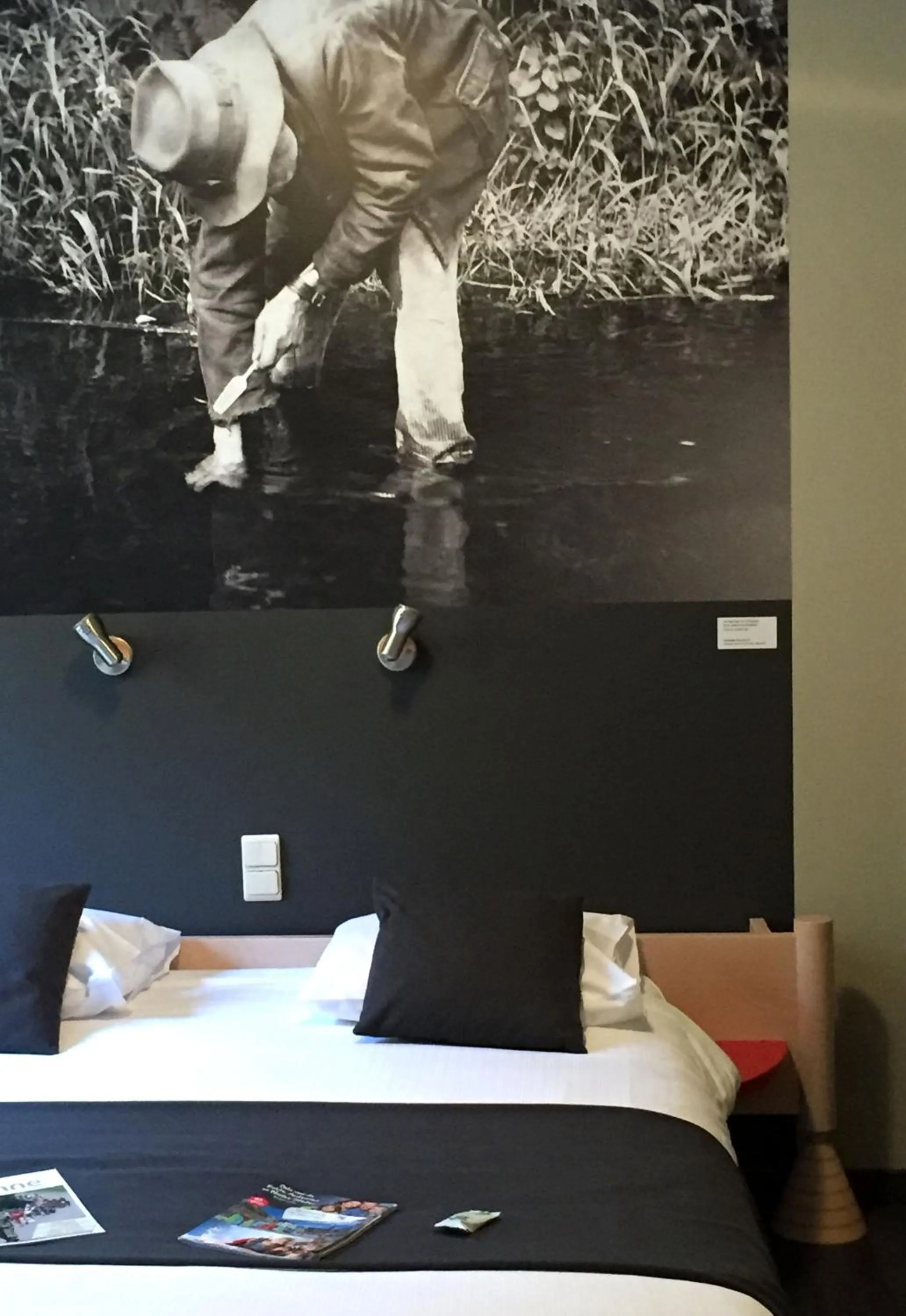 Decorative detail, Bed in Hôtel Val de Poix- Logis Hôtel Restaurant