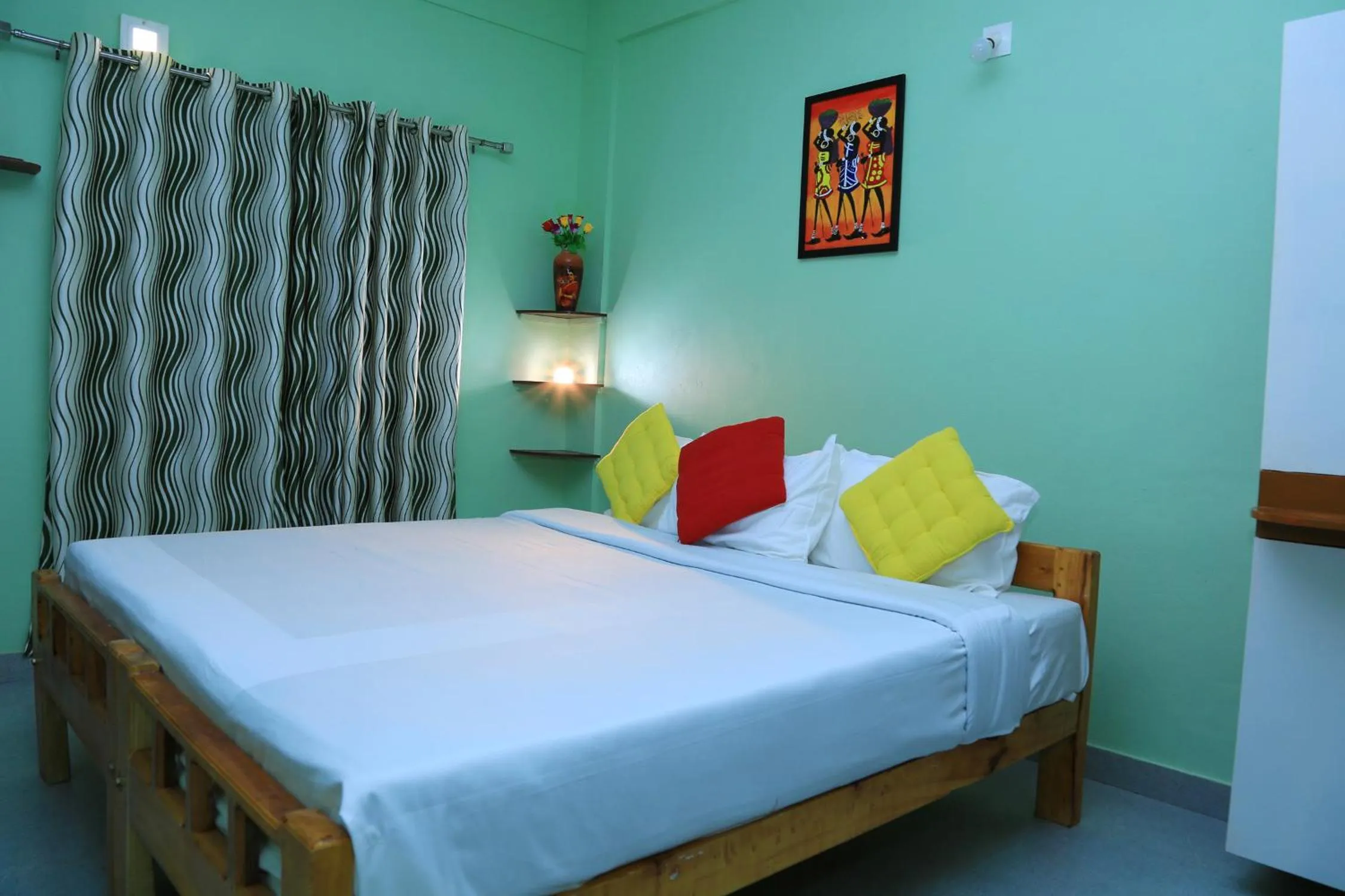 Photo of the whole room, Bed in Gooseberry Family Retreats - Wayanad by KARAPUZHA RESORTS