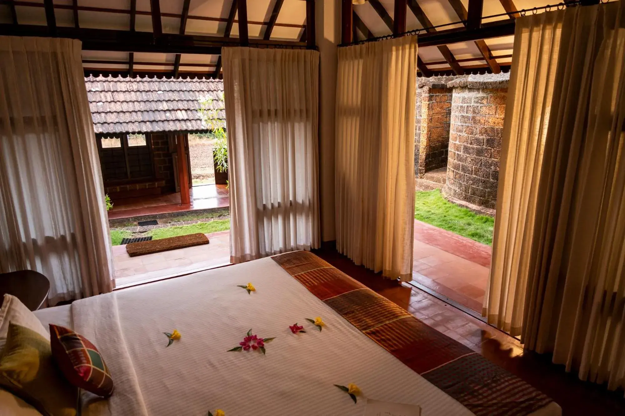 Konkan Villa with partially open-to-sky bathroom in SwaSwara Wellness - A CGH Earth Experience, Gokarna Konkan Villa with partially open-to-sky bathroom in SwaSwara Wellness - A CGH Earth Experience, Gokarna