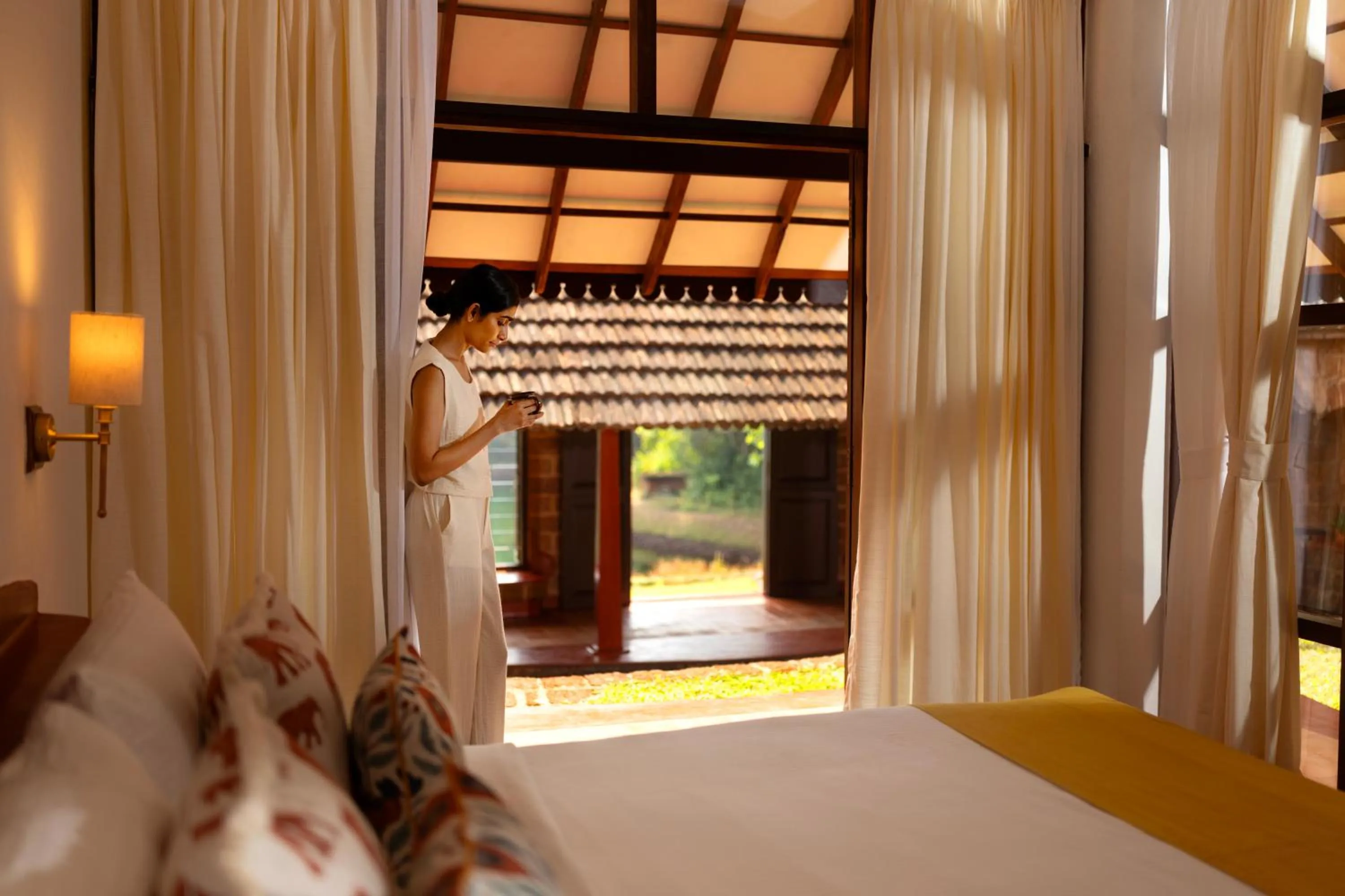 Bed in SwaSwara Wellness - A CGH Earth Experience, Gokarna