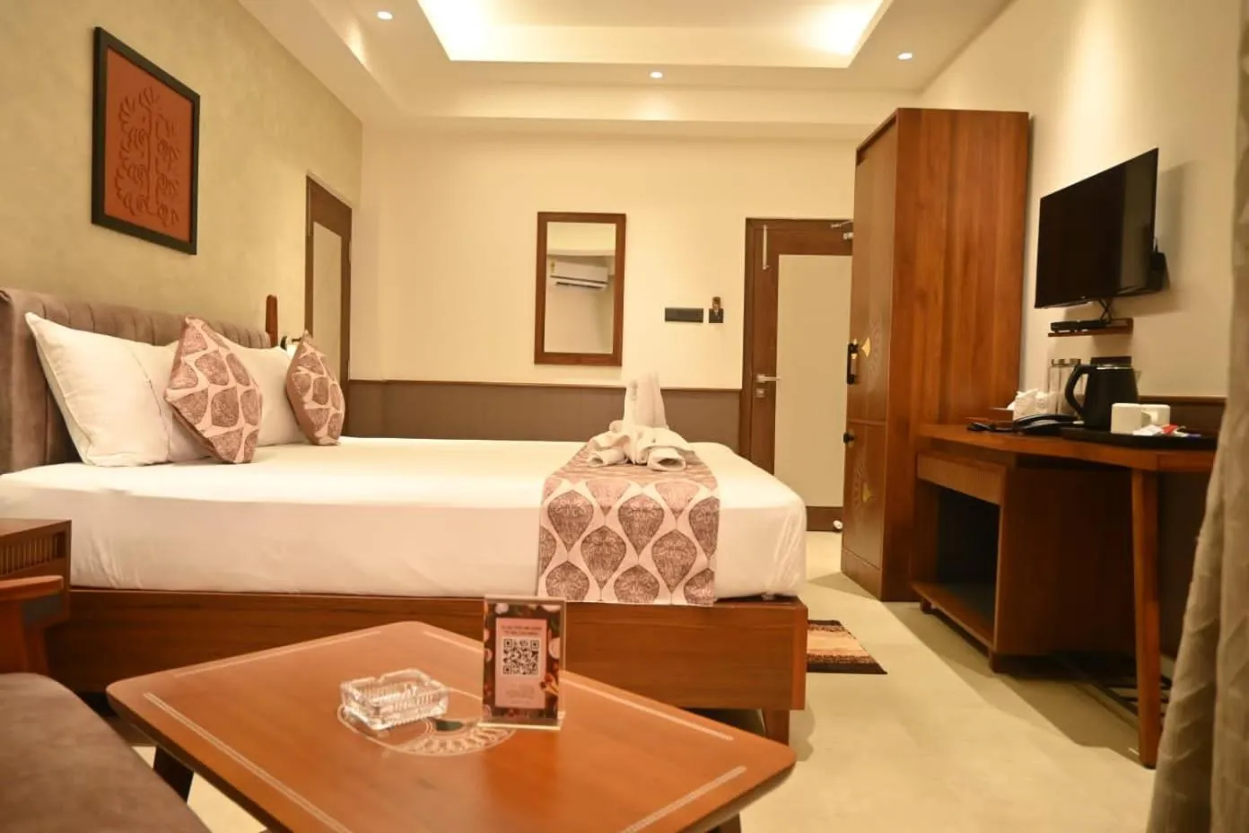 Bed in Hotel Sonar Bangla Tarapith