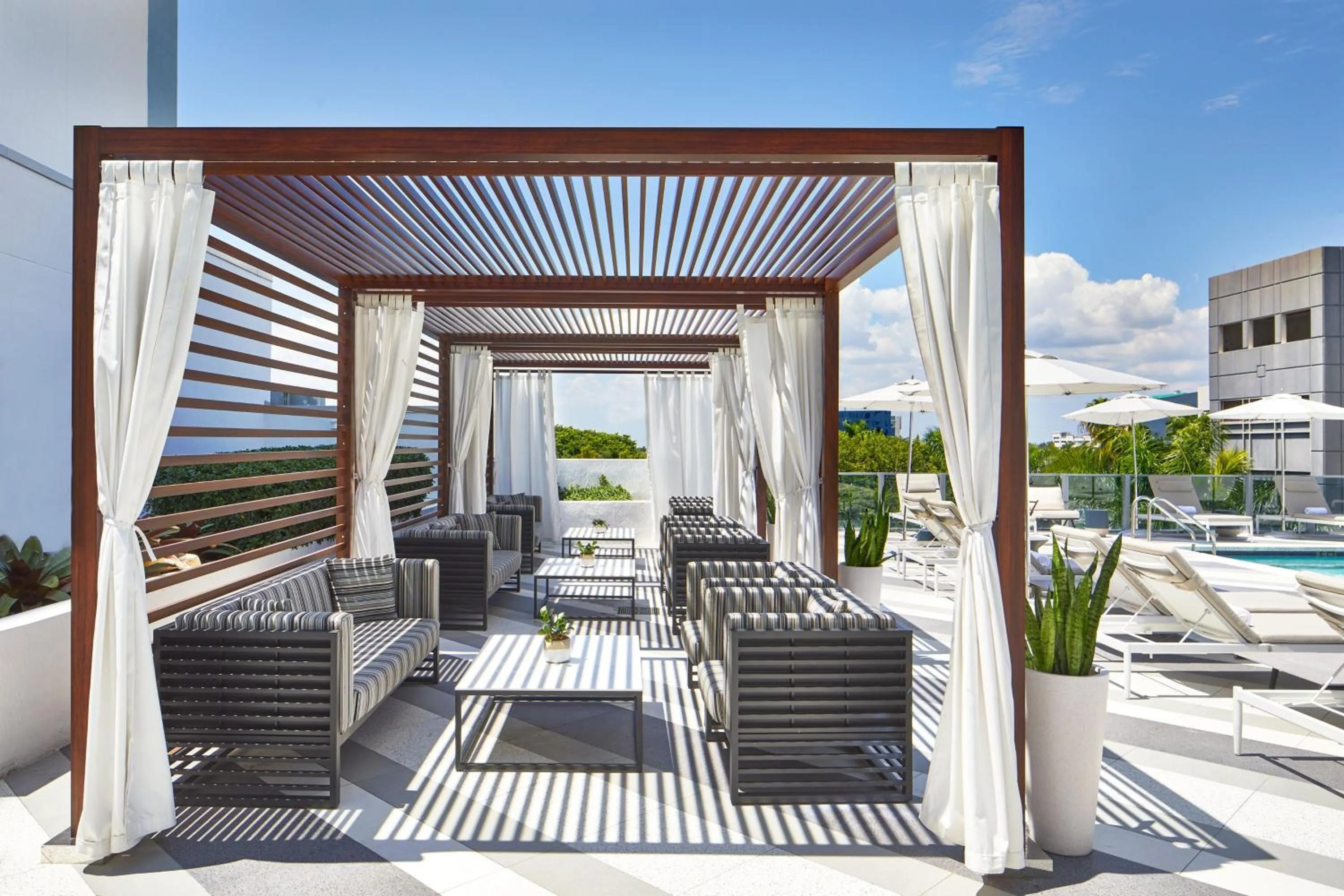 Swimming pool in AC Hotel by Marriott Miami Aventura