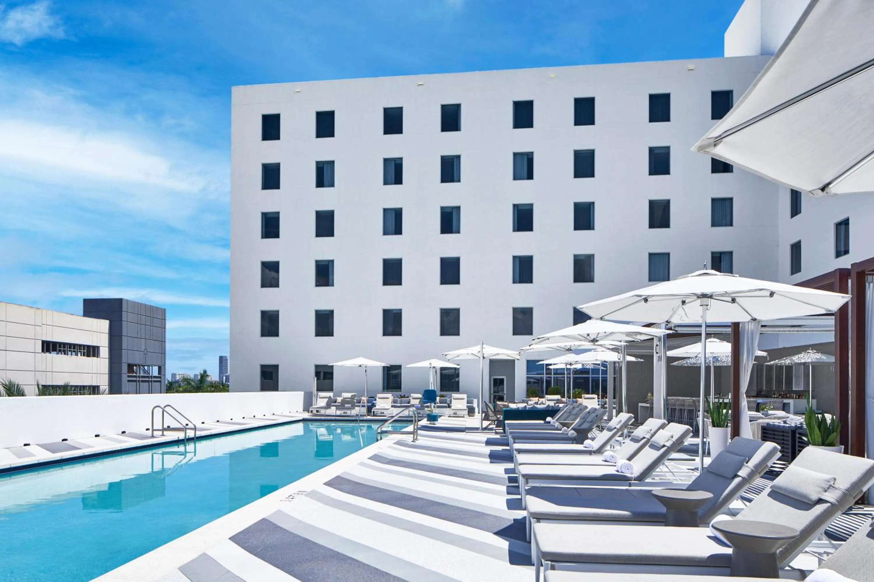 Swimming pool in AC Hotel by Marriott Miami Aventura