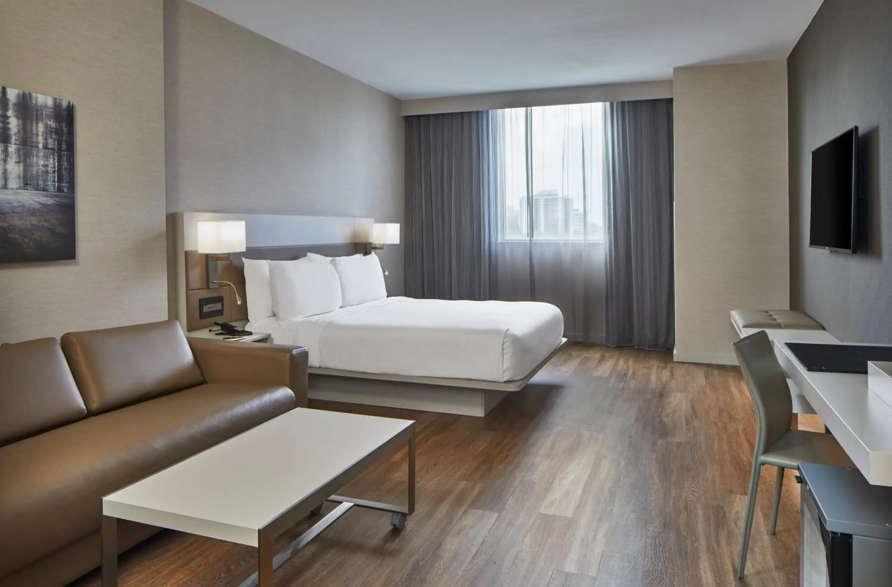 King Room with Sofa Bed and Adapted Tub - Mobility Accessible in AC Hotel by Marriott Miami Aventura King Room with Sofa Bed and Adapted Tub - Mobility Accessible in AC Hotel by Marriott Miami Aventura