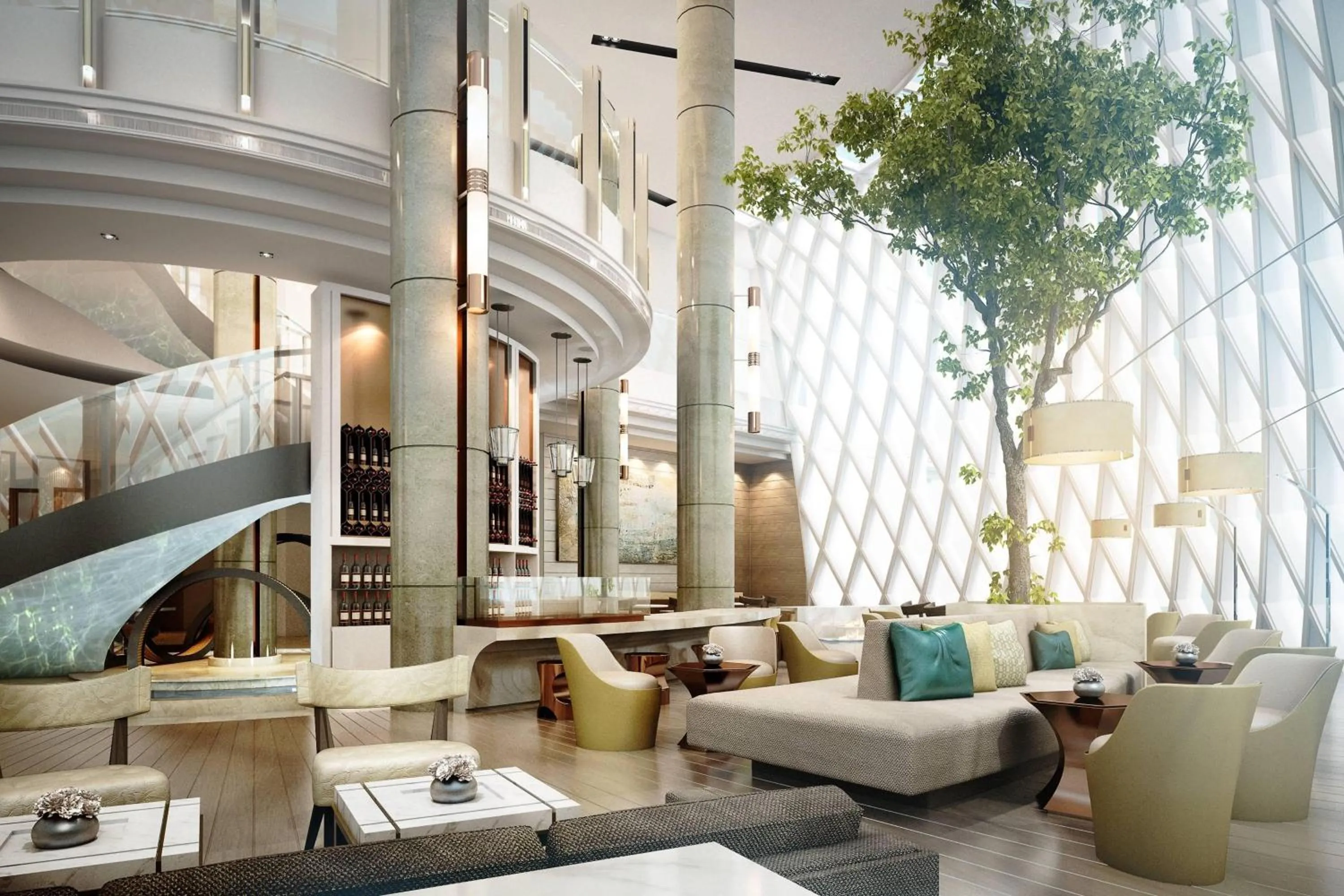 Lobby or reception in JW Marriott Hotel Kolkata