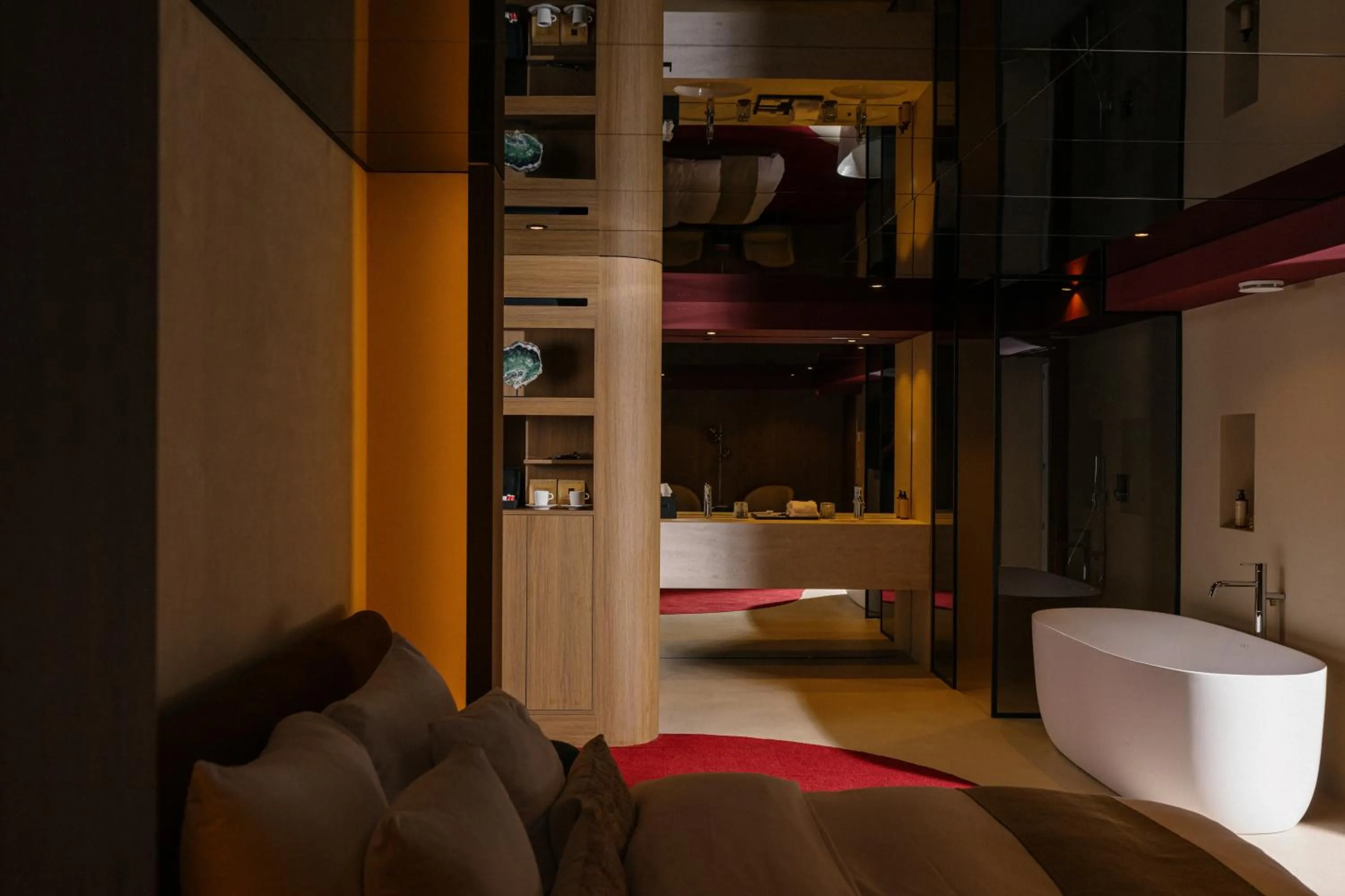 Bed in La Butte aux Bois a Small Luxury Hotel of the World