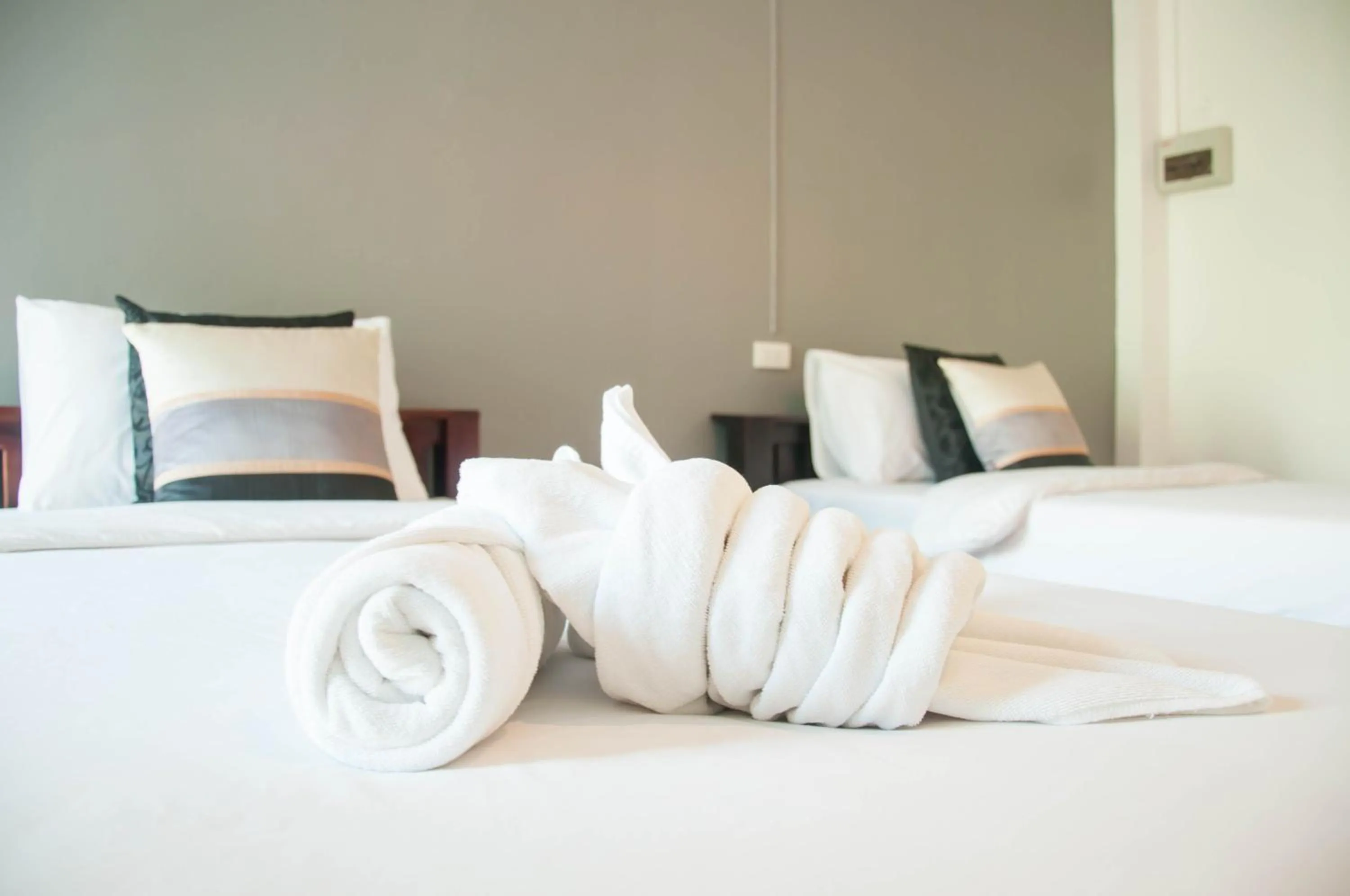 Bed in Baanlugchange Hotel โรงแรมบ้านลูกช้าง