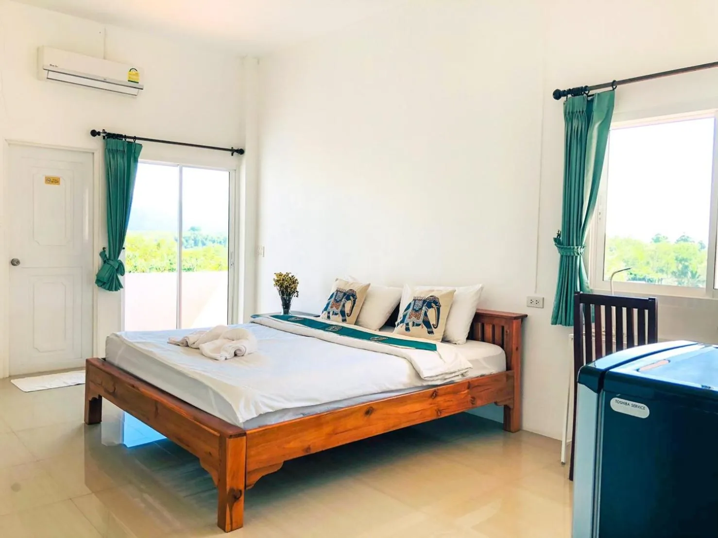 Bed in Baanlugchange Hotel โรงแรมบ้านลูกช้าง