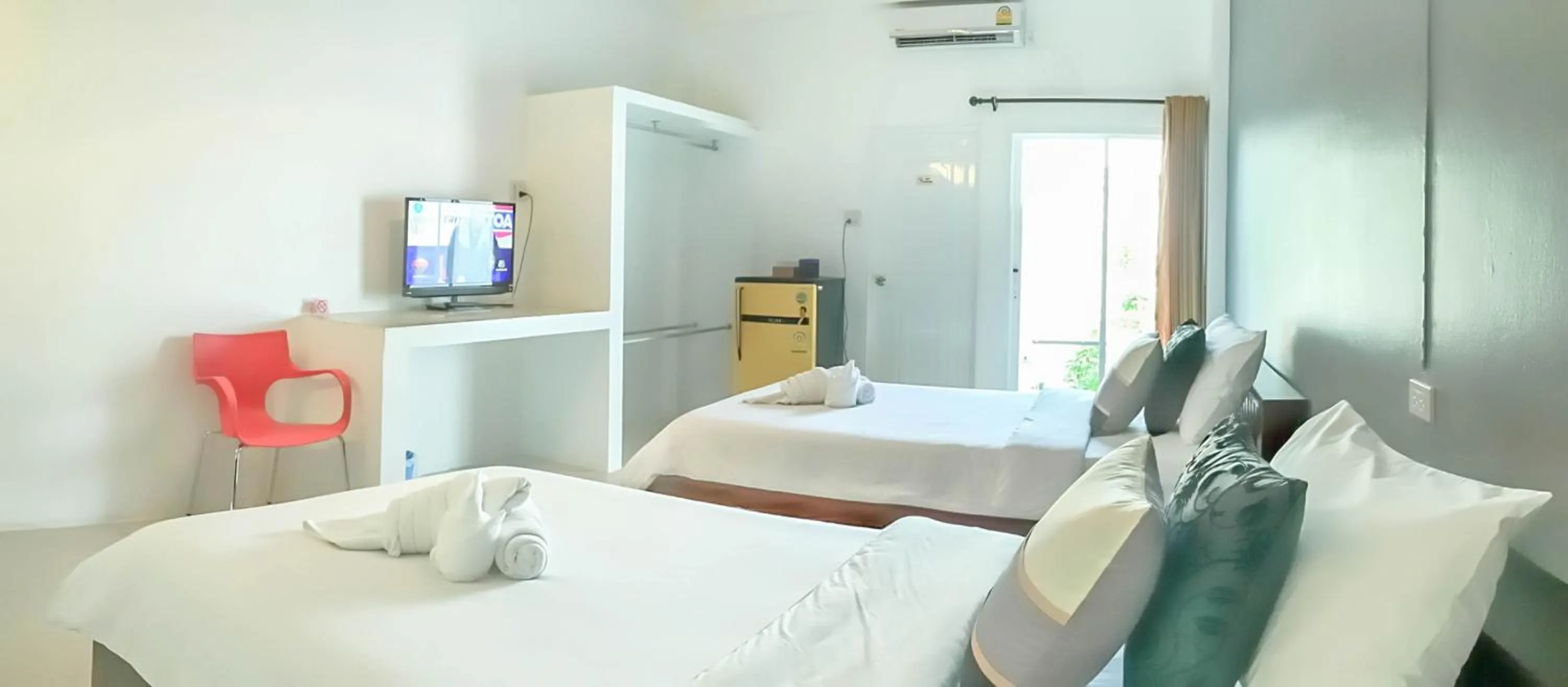 Bed in Baanlugchange Hotel โรงแรมบ้านลูกช้าง