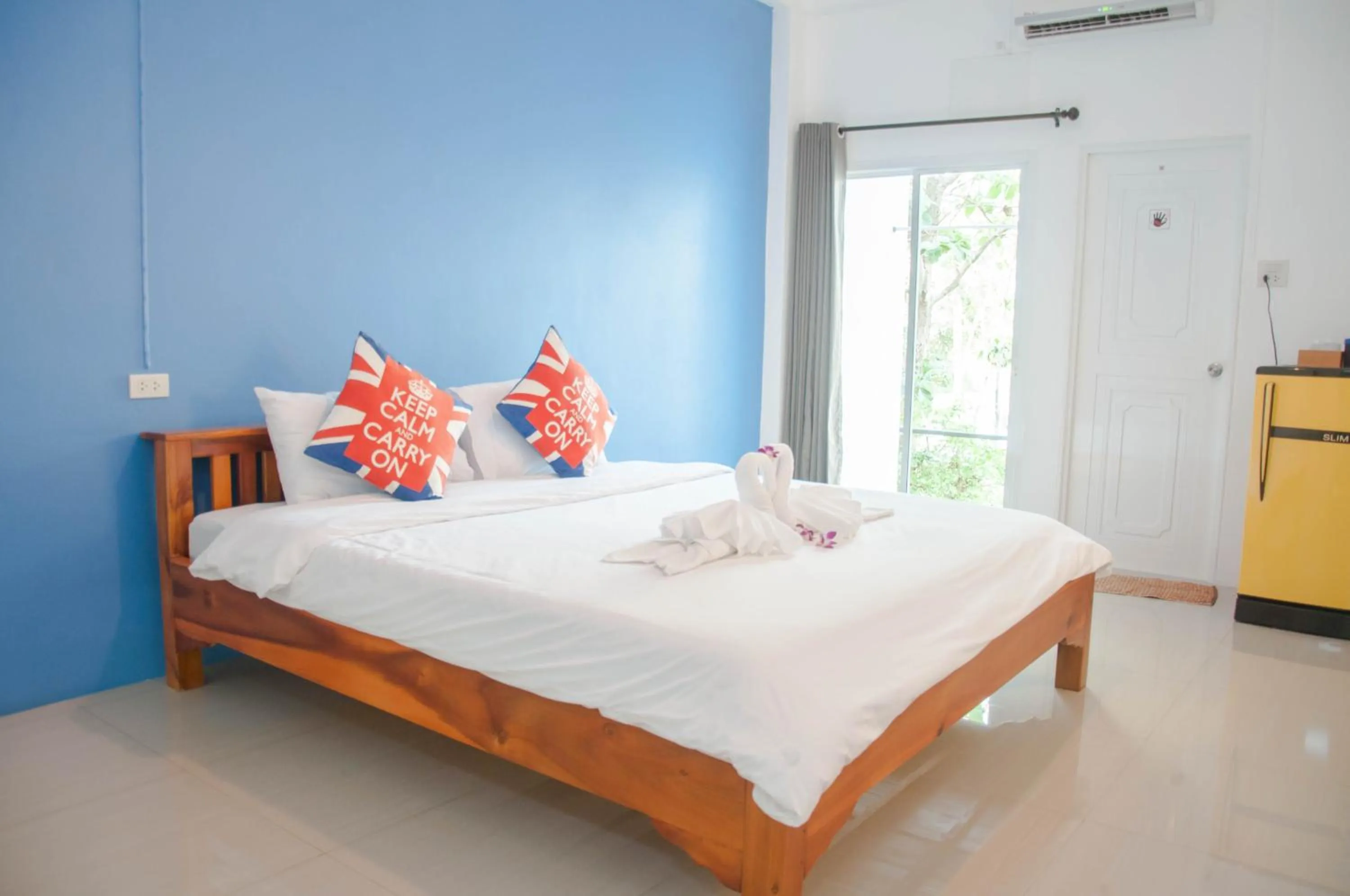 Bed in Baanlugchange Hotel โรงแรมบ้านลูกช้าง