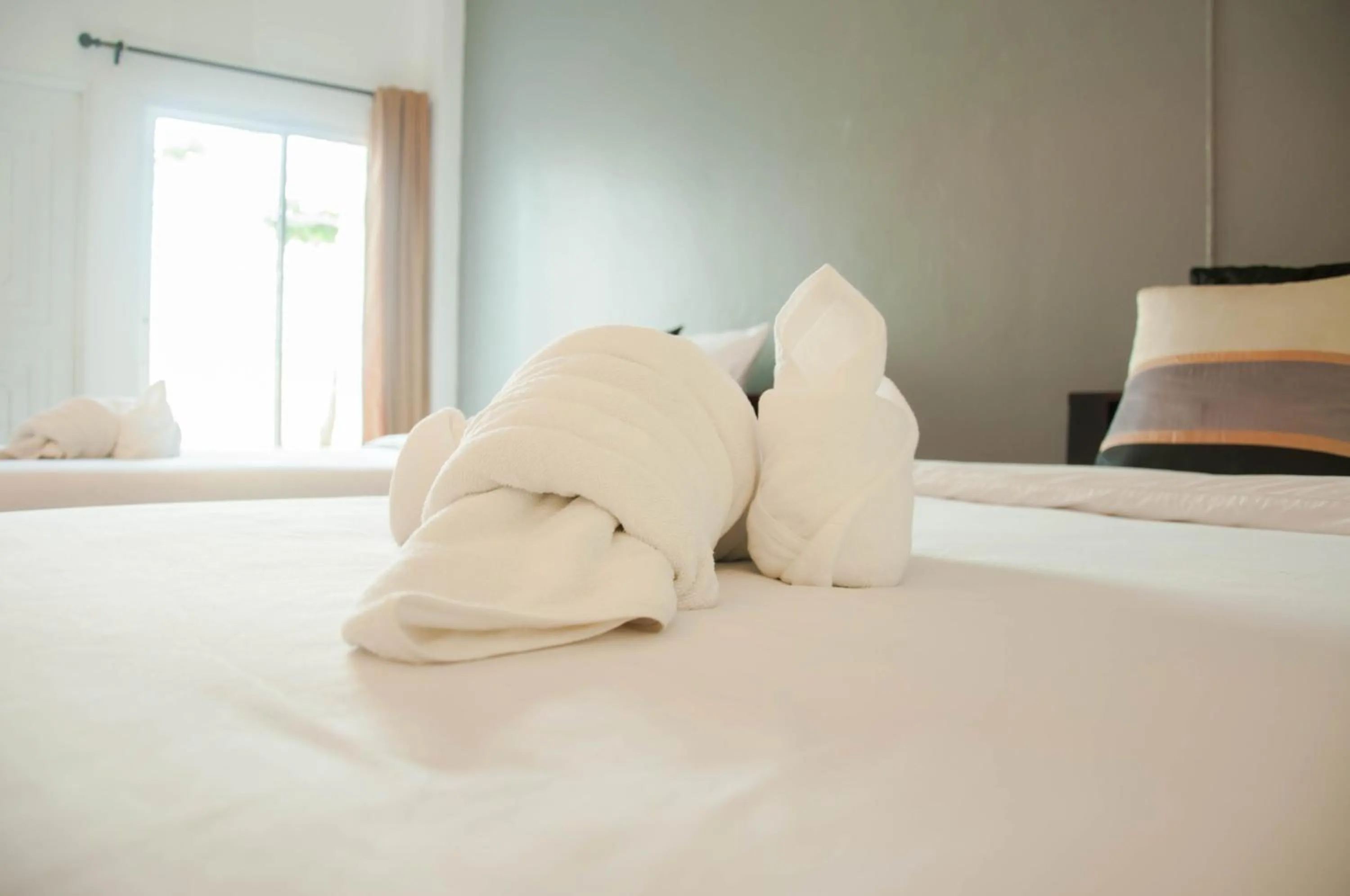 Bed in Baanlugchange Hotel โรงแรมบ้านลูกช้าง