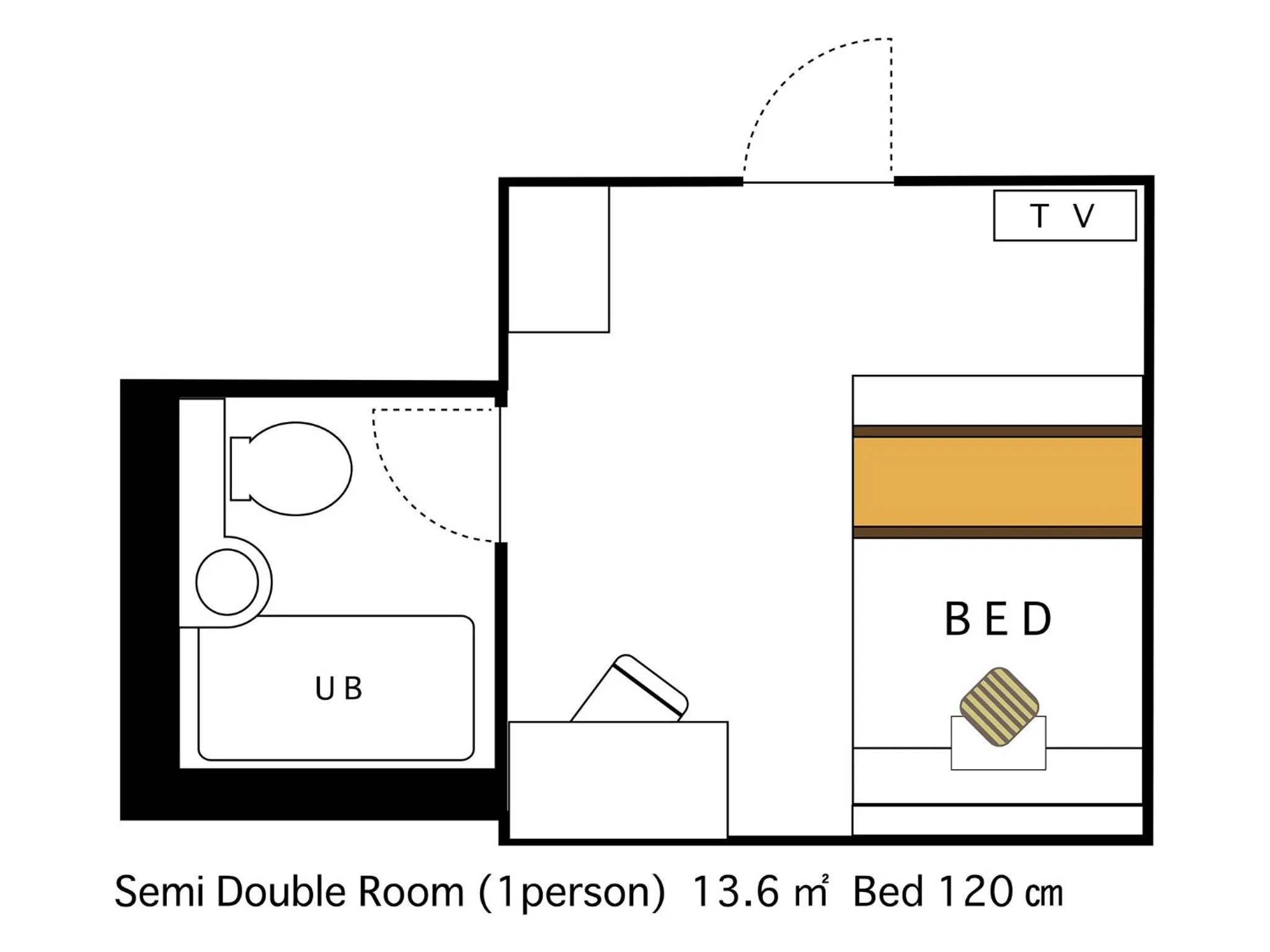 Photo of the whole room, Bed in Hotel AreaOne Nobeoka
