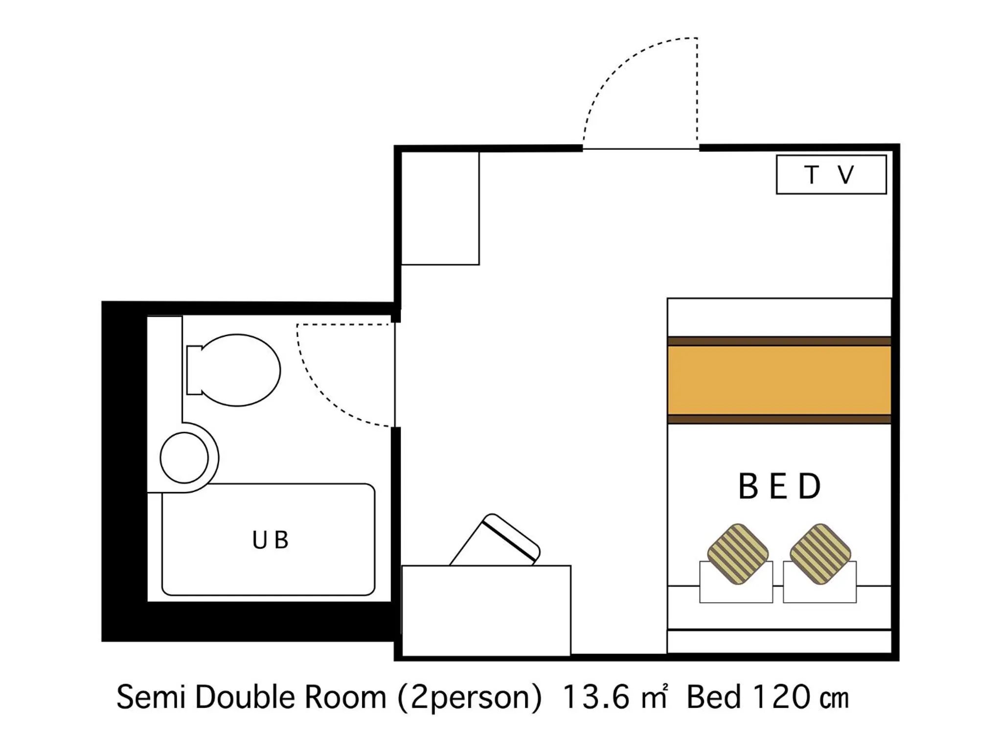 Photo of the whole room, Bed in Hotel AreaOne Nobeoka