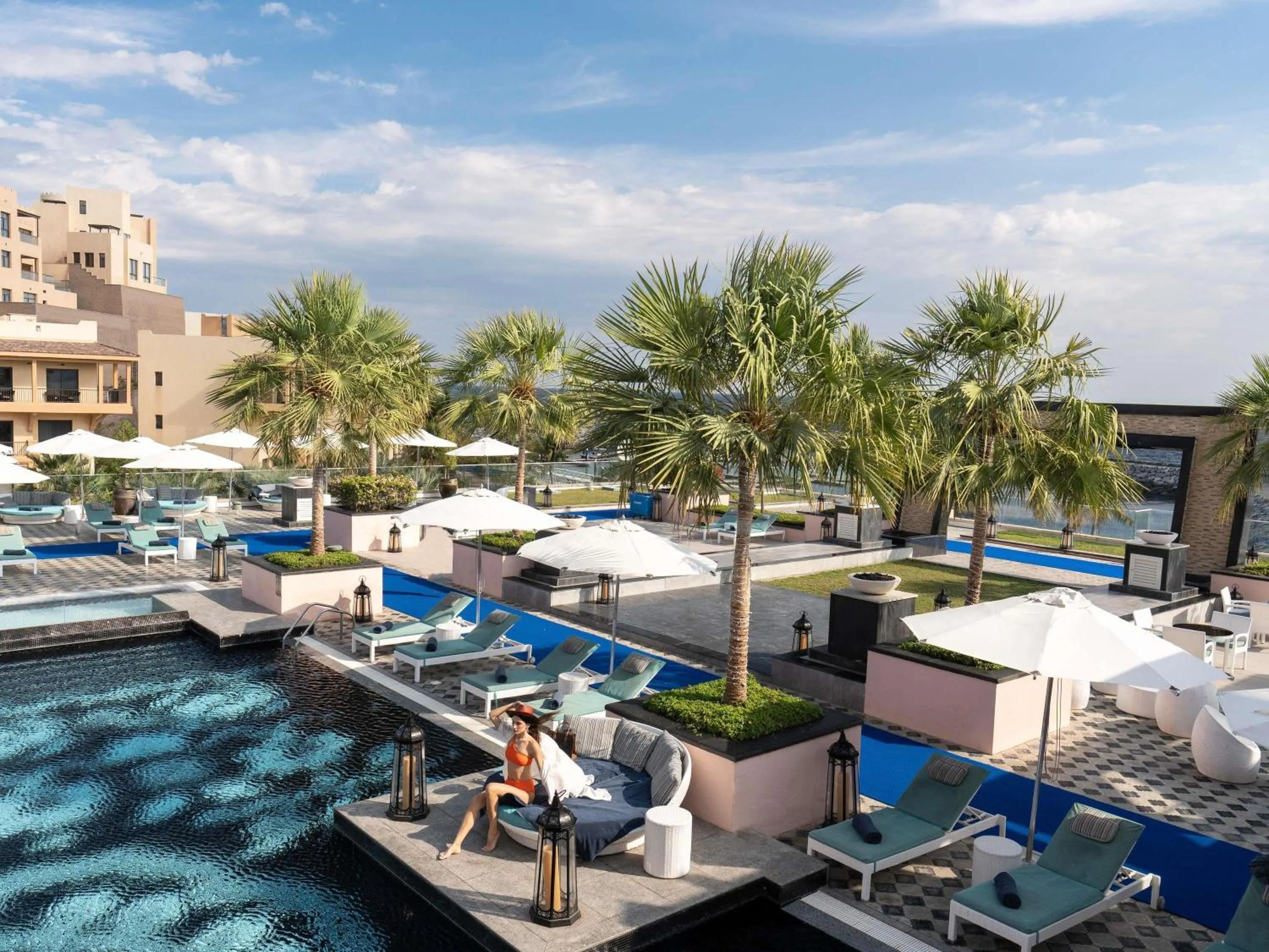 Pool view in Fairmont Fujairah Beach Resort