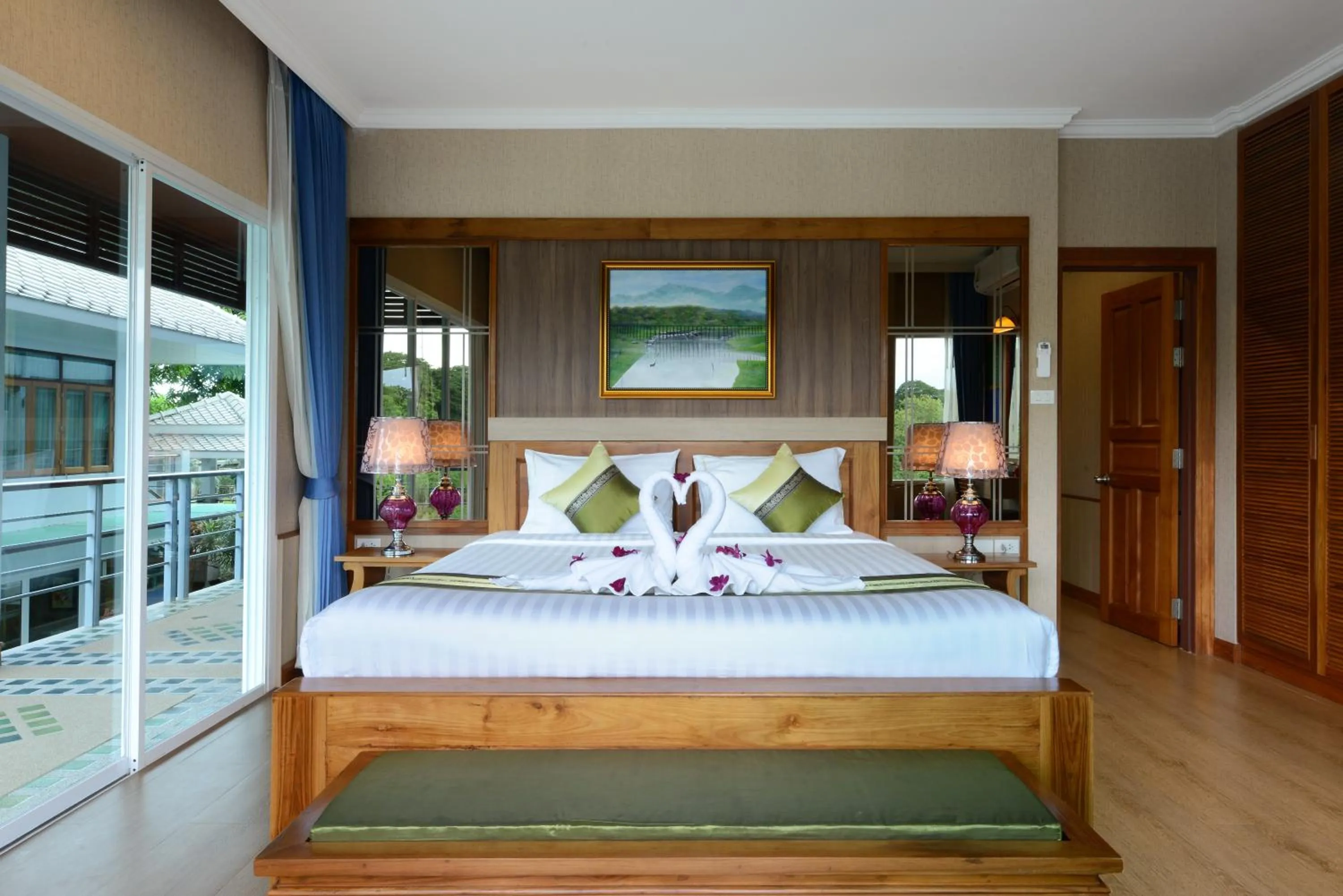 Photo of the whole room, Bed in Princess River Kwai Hotel