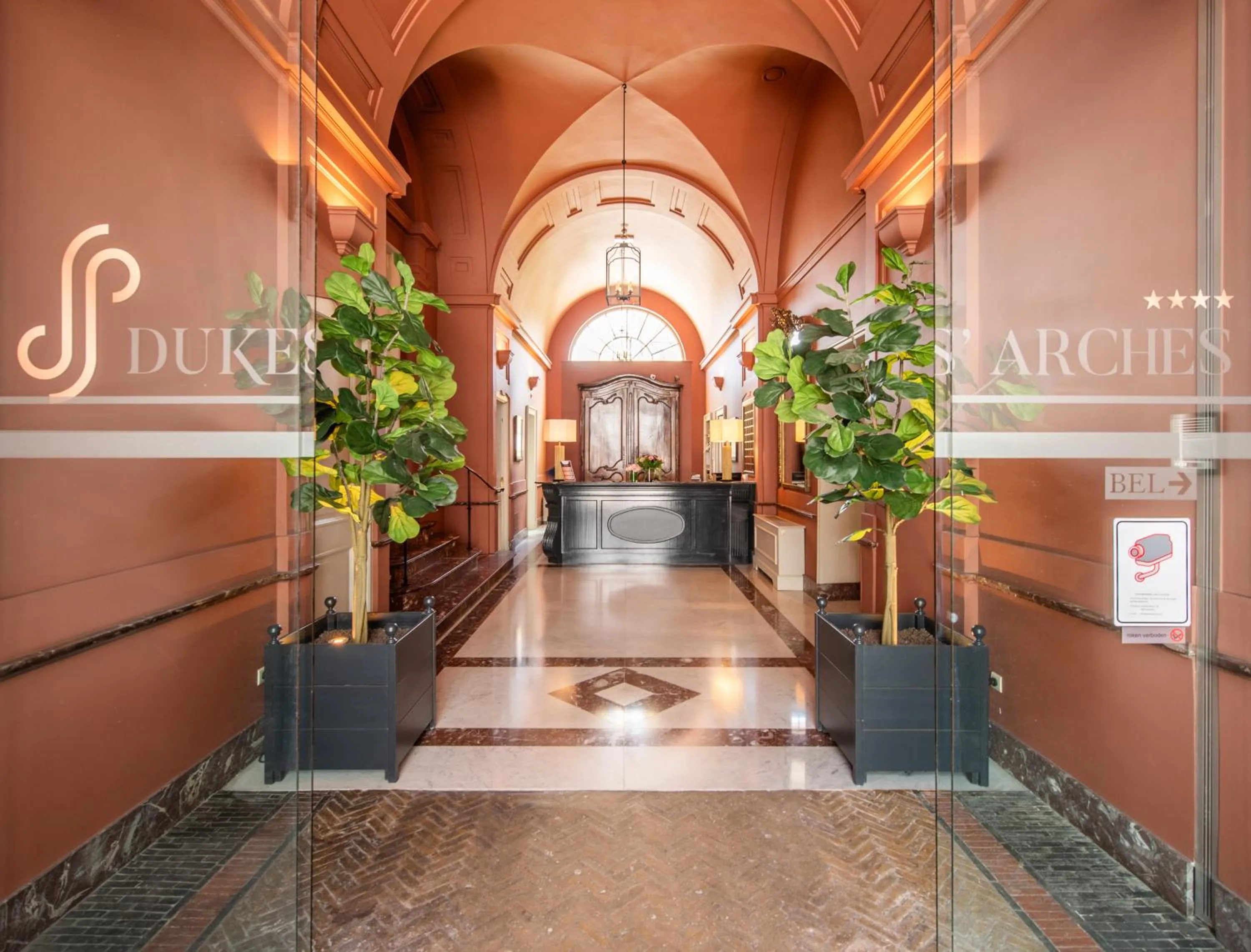 Facade/entrance in Dukes' Arches Brugge - by Dukes' Hotel Collection