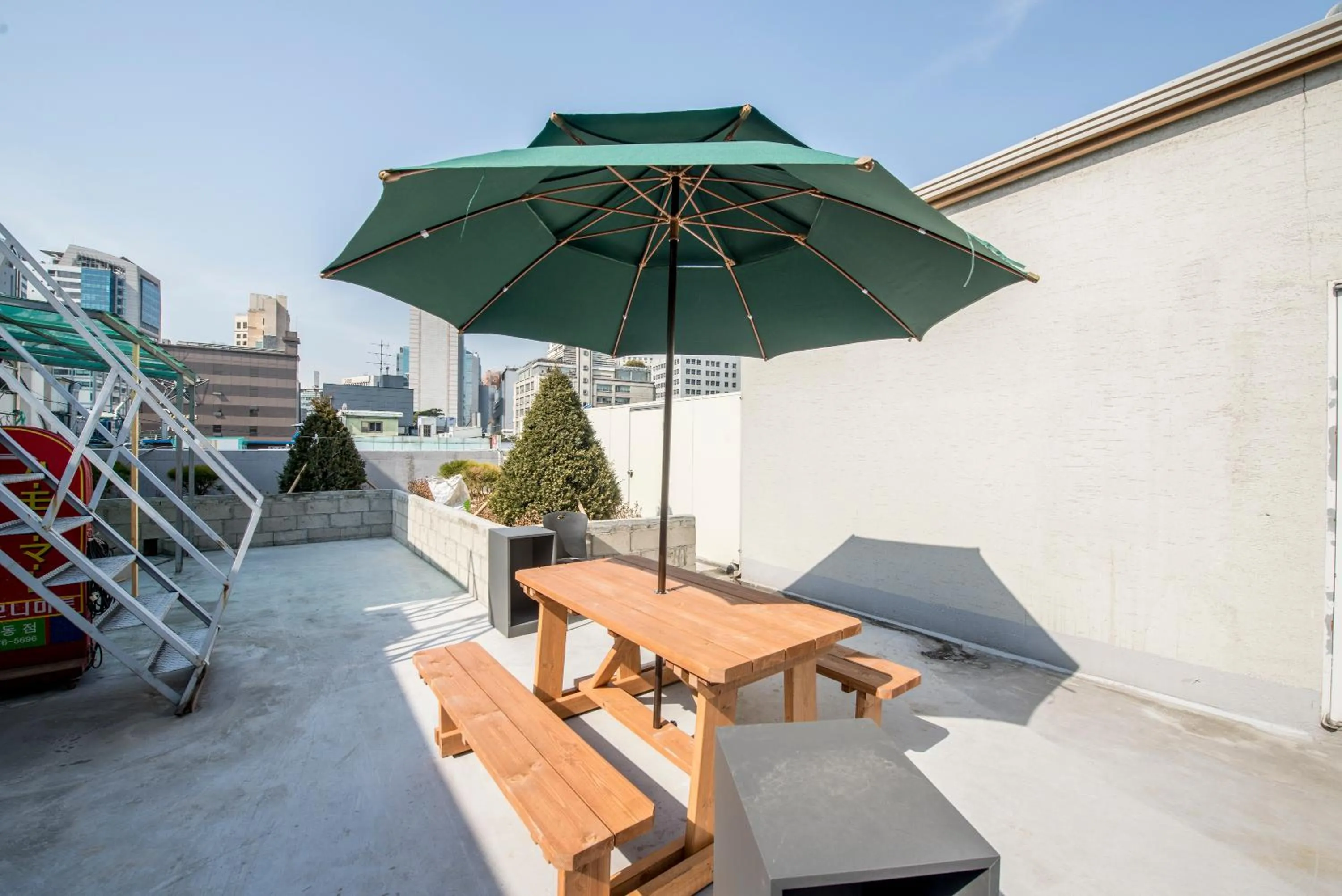 Seating area in Philstay Myeongdong Metro