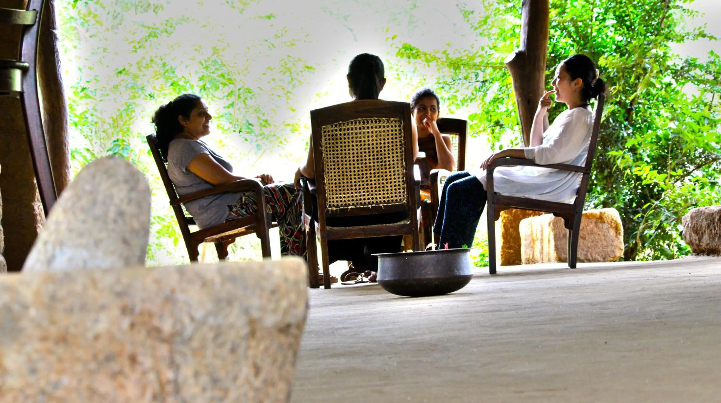 Communal lounge/ TV room in Athreya Ayurveda Ashram