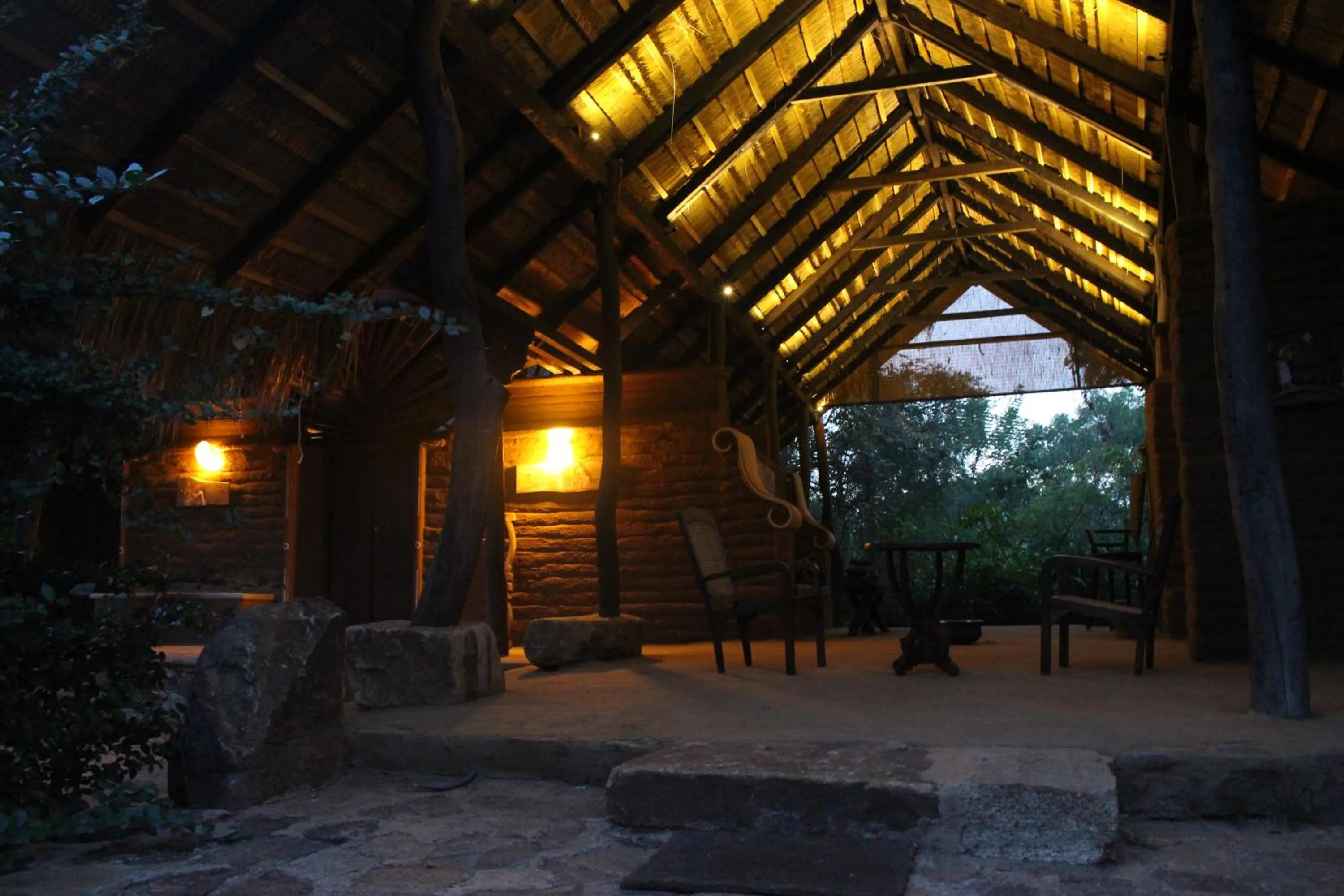Communal lounge/ TV room in Athreya Ayurveda Ashram