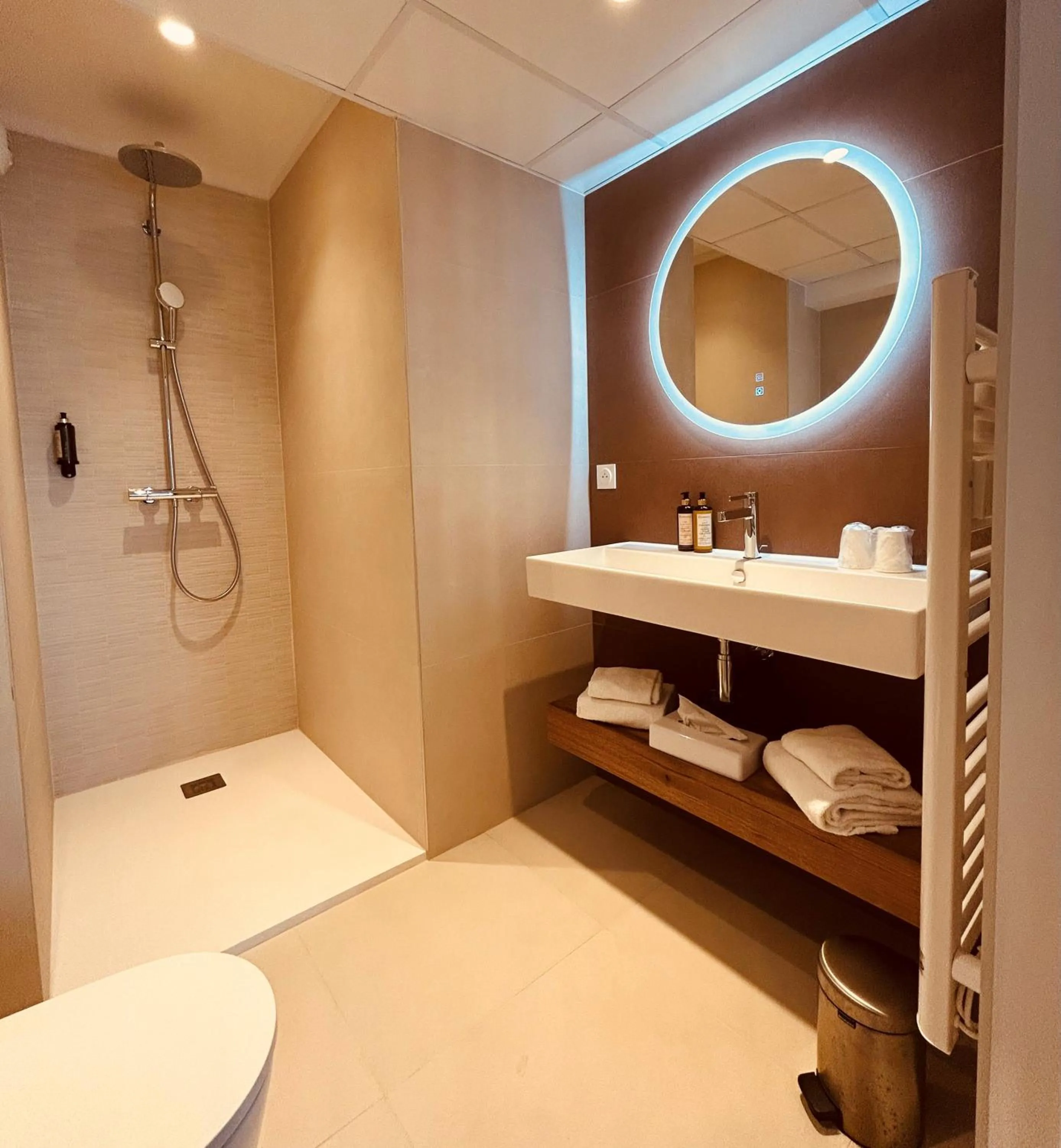 Shower in Hôtel Spa Restaurant La Madrague