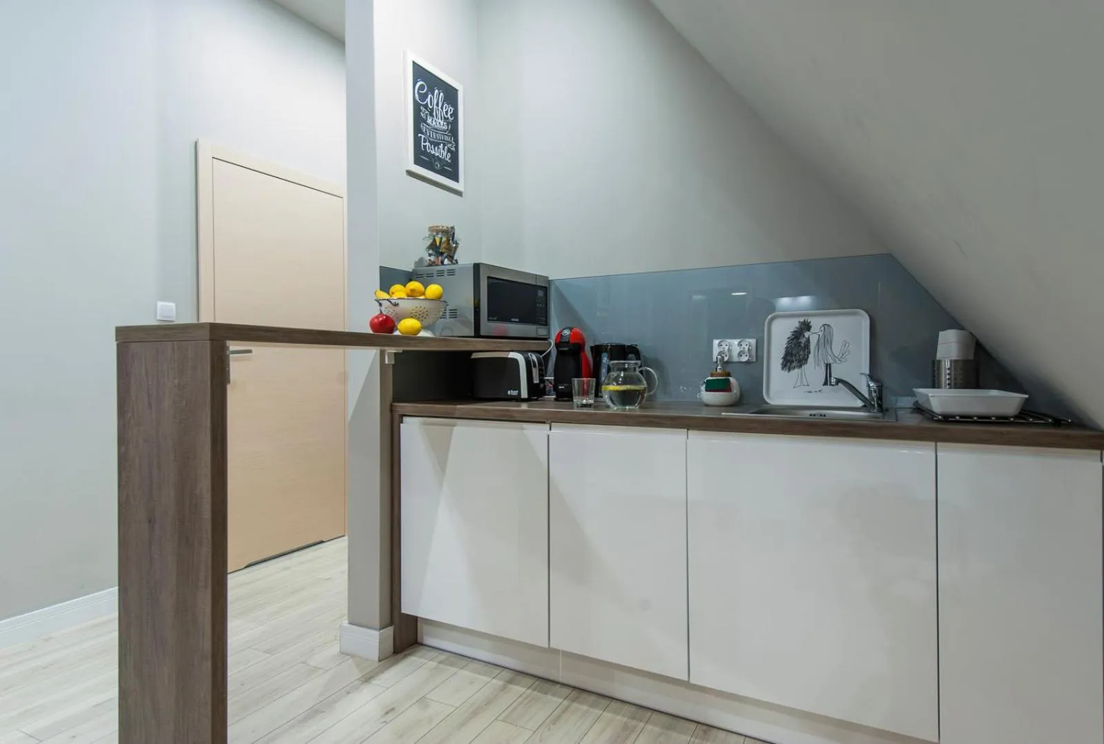 Kitchen or kitchenette in Bory6a Apartamenty & Free Parking
