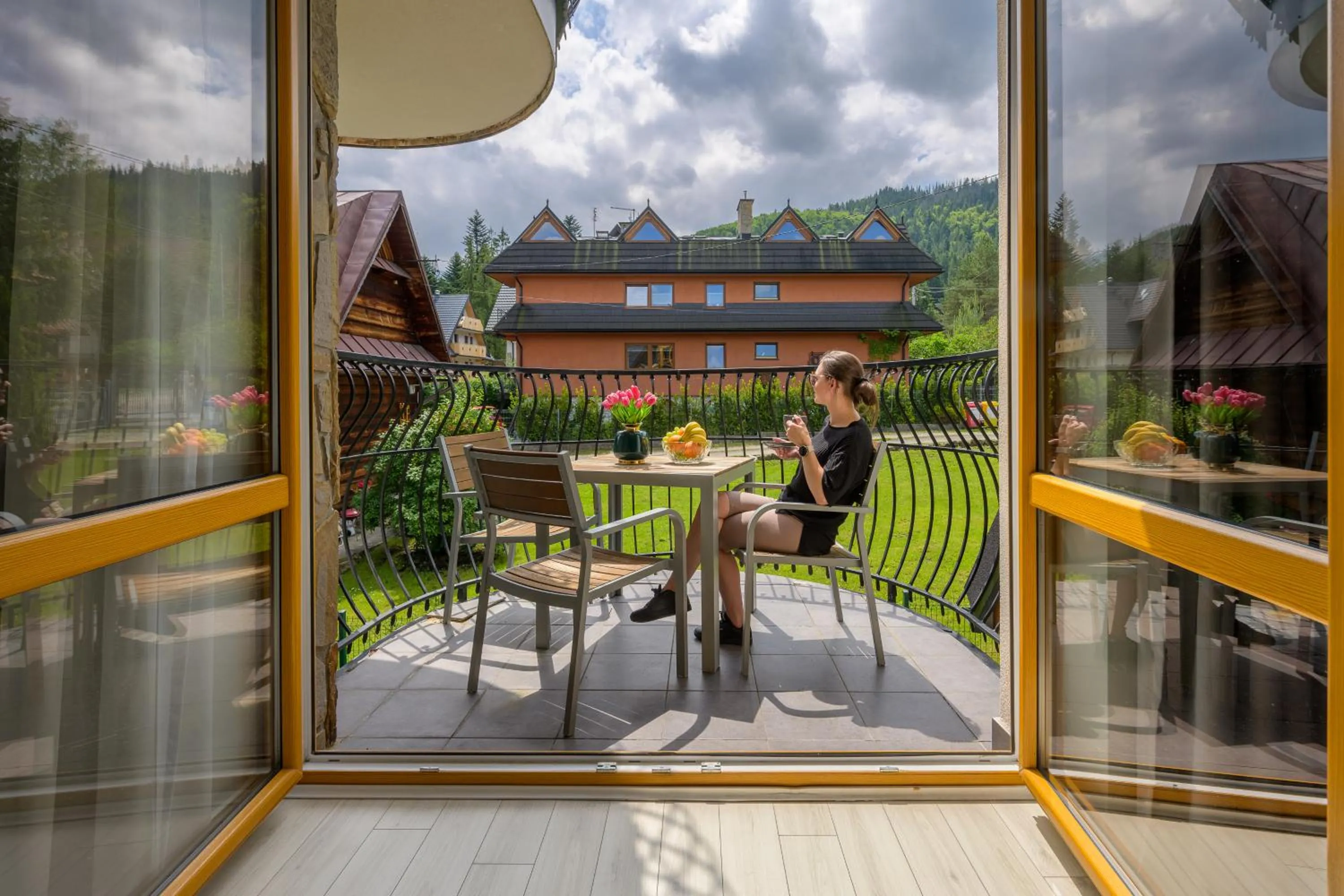 Balcony/Terrace in Bory6a Apartamenty & Free Parking