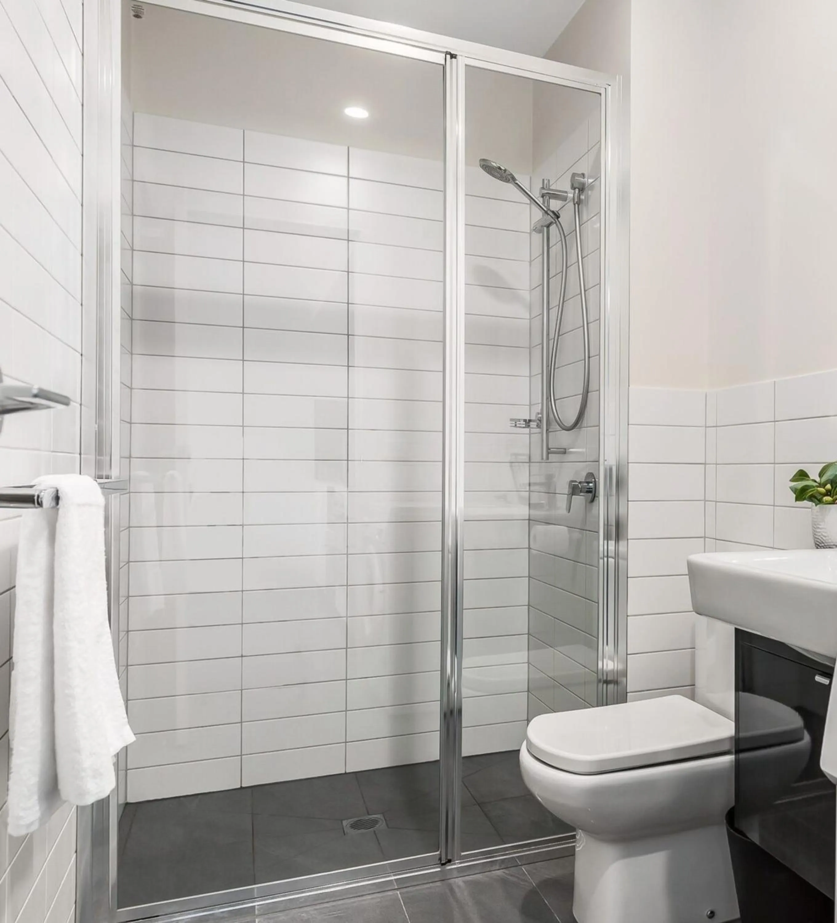 Shower in 110 Hampden Apartments