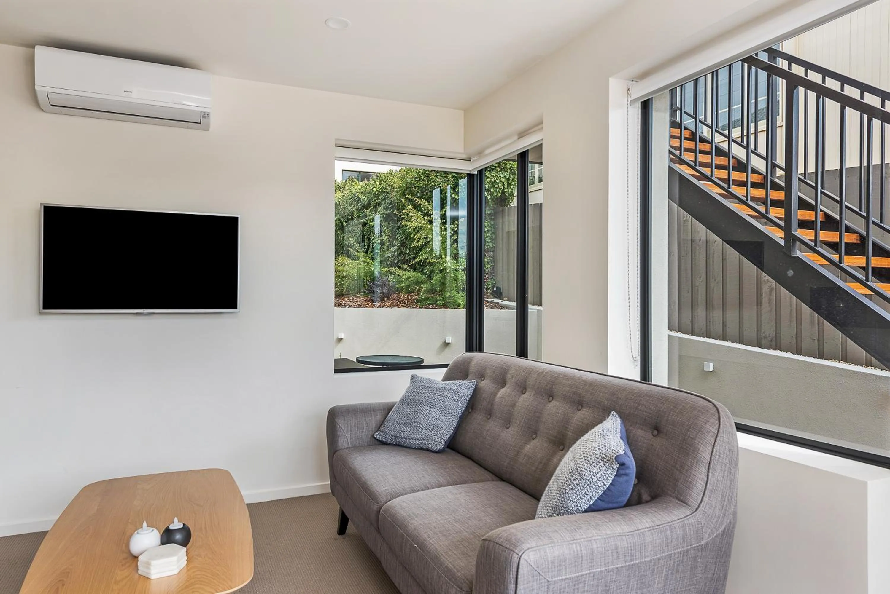 Living room in 110 Hampden Apartments