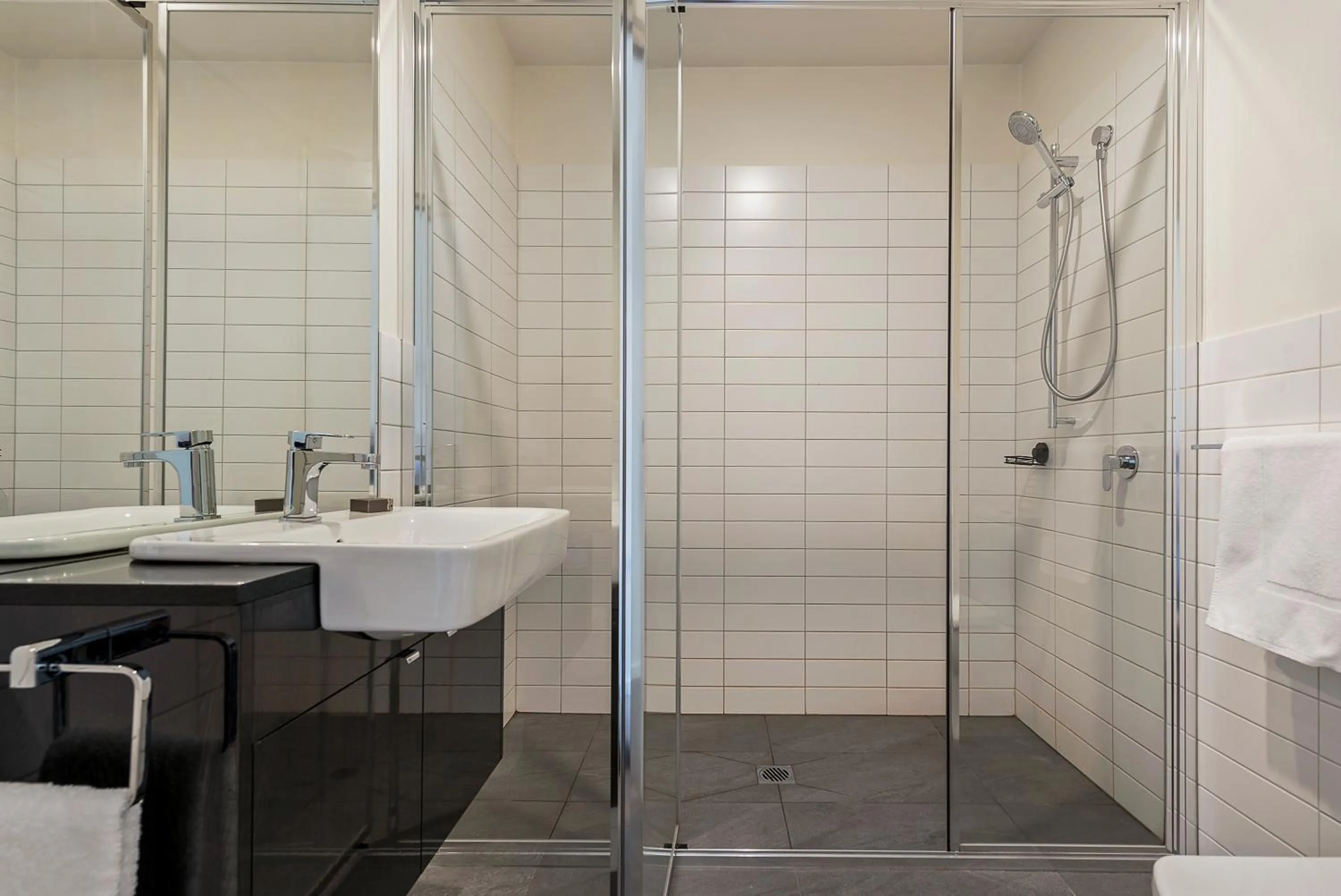 Shower in 110 Hampden Apartments