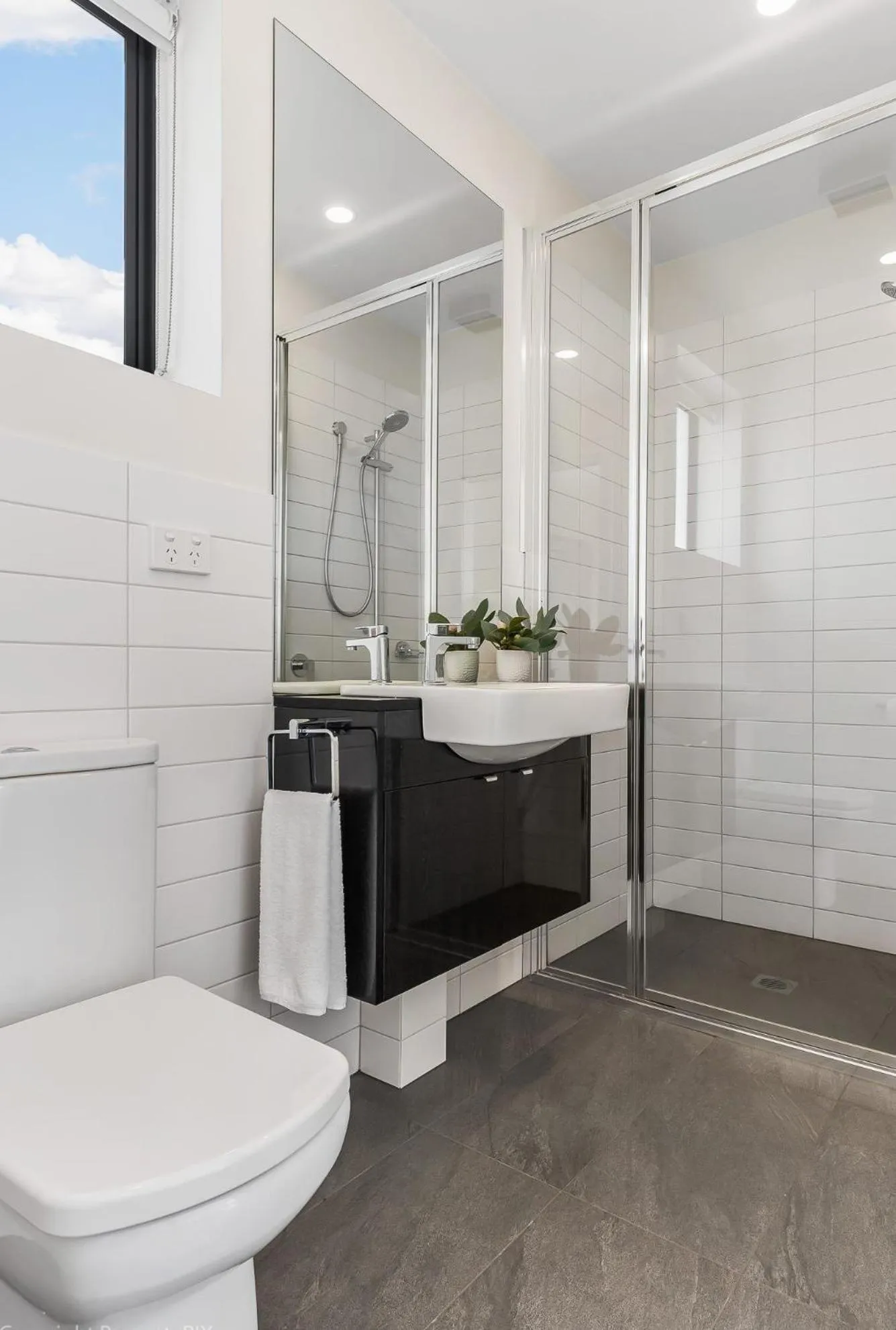 Shower in 110 Hampden Apartments