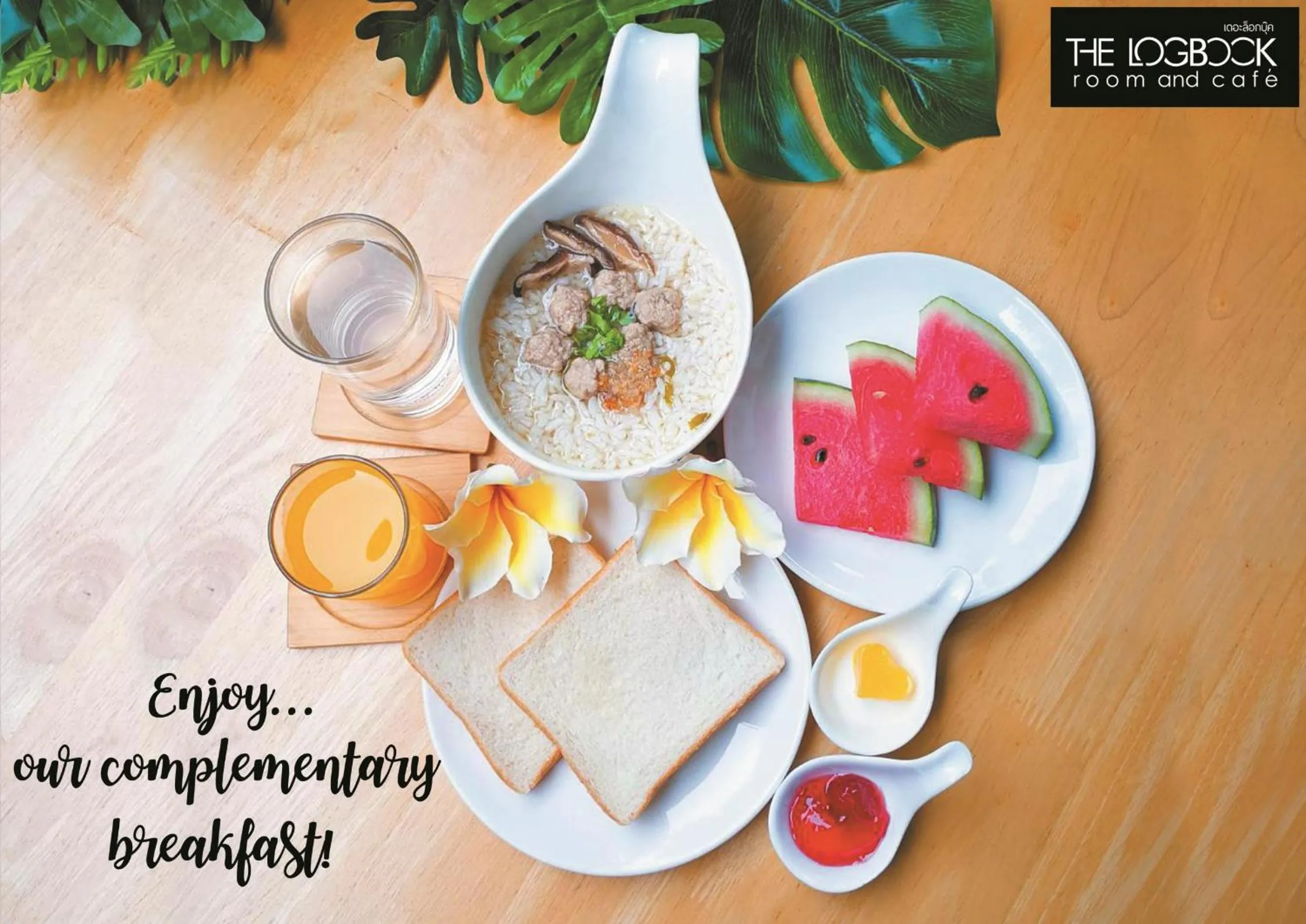 Food and drinks in The LogBook Room and Cafe'