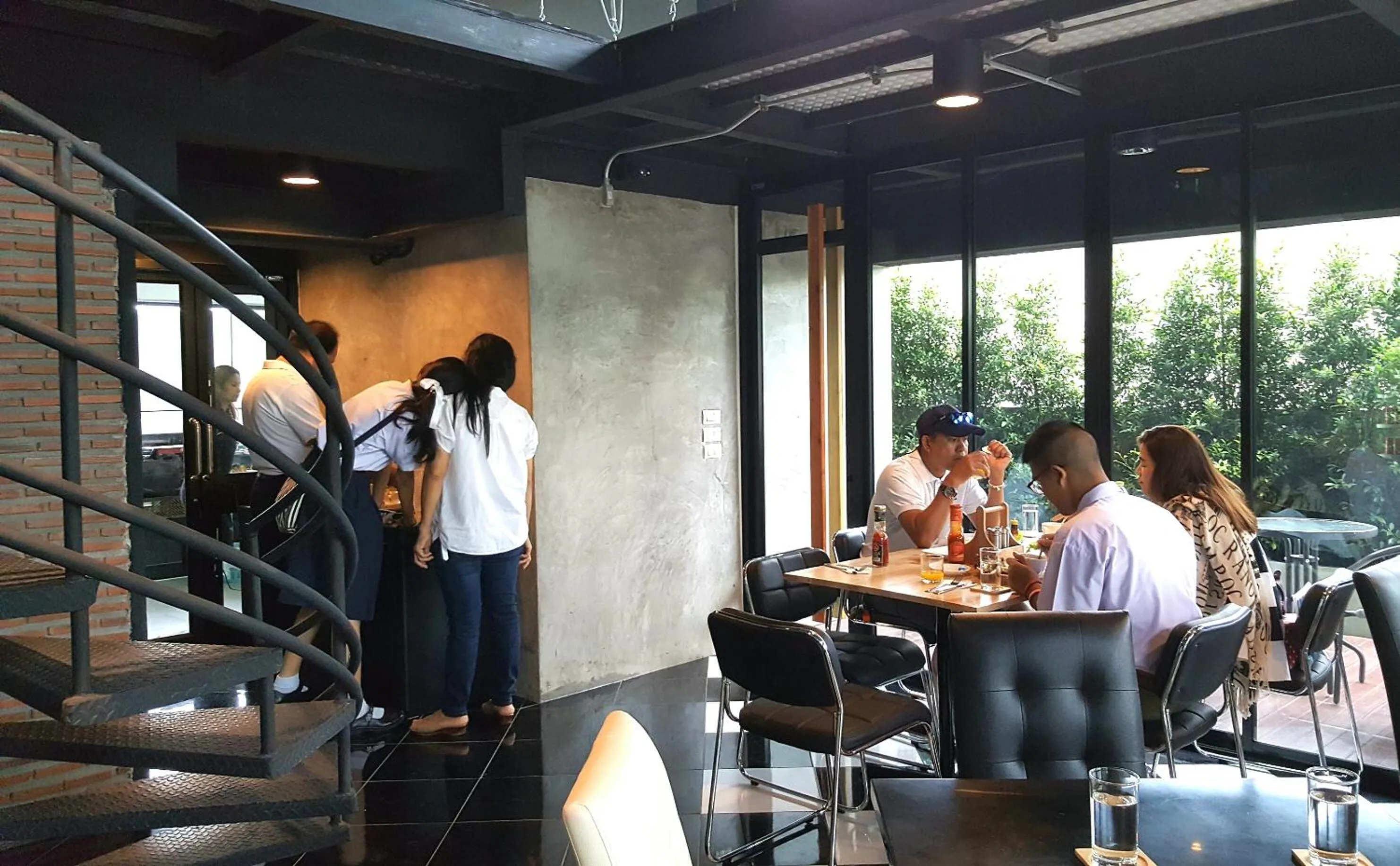 Staff in The LogBook Room and Cafe'