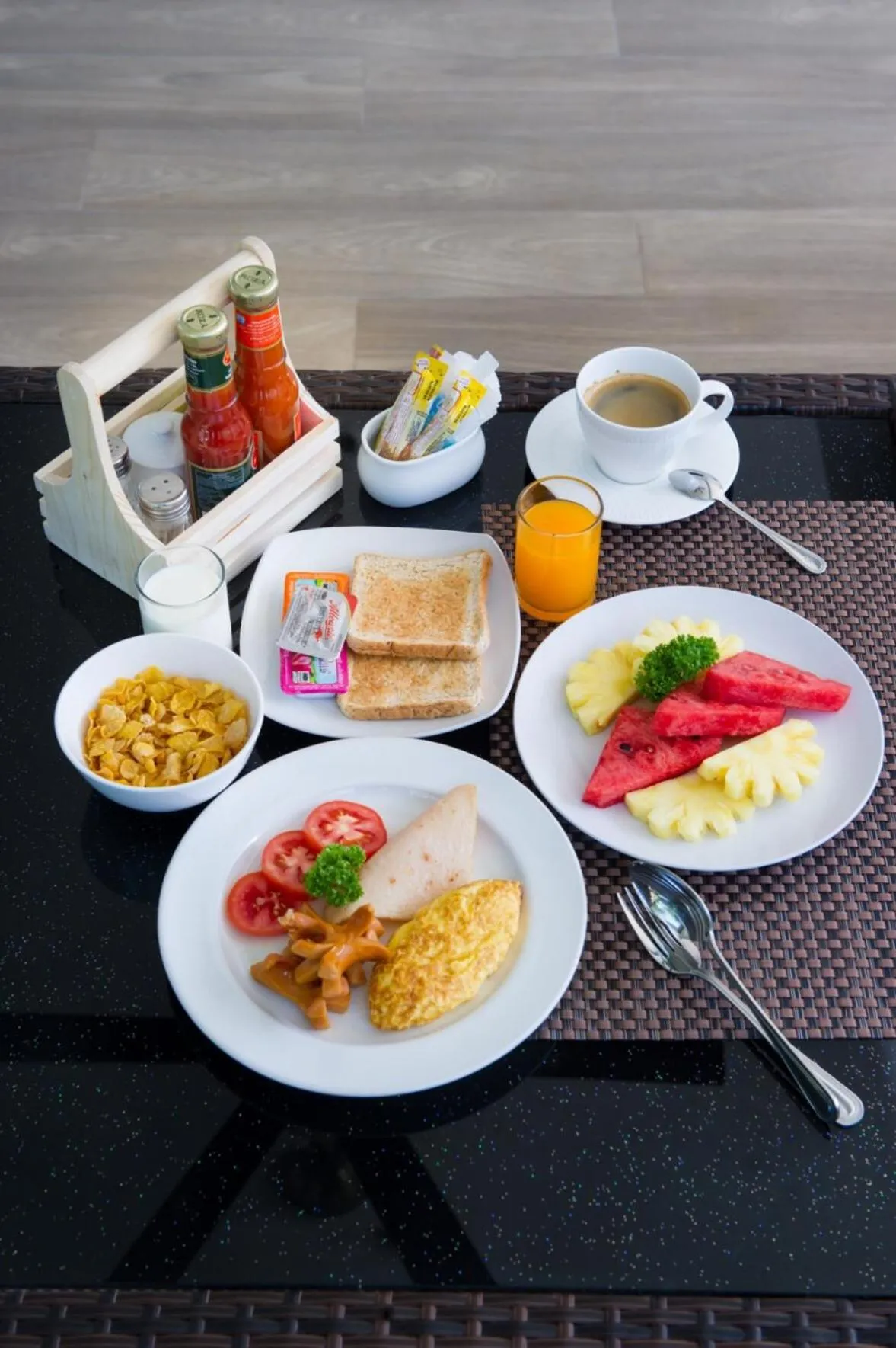 American breakfast in Pumeria Resort Phuket - SHA Plus