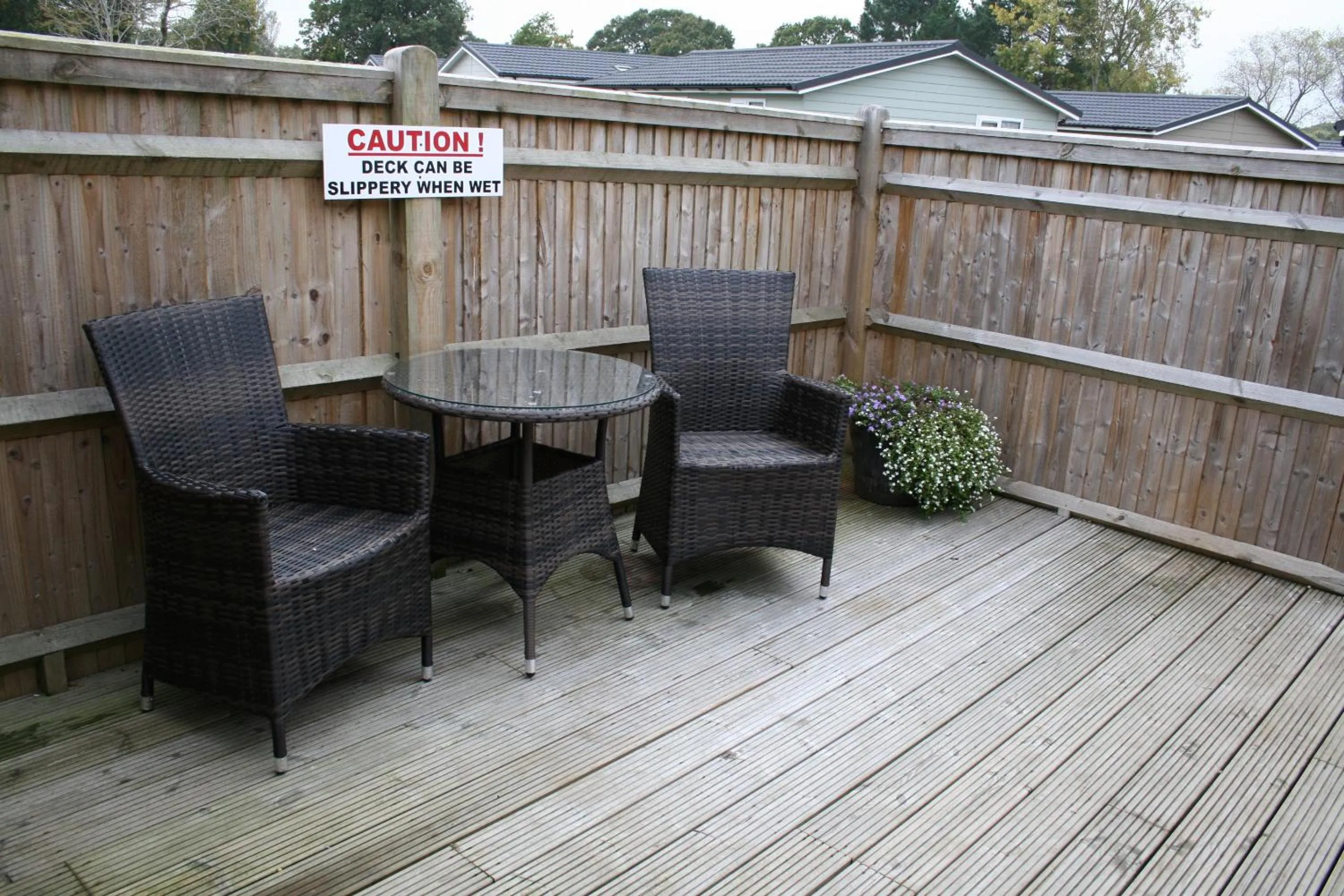 Patio in Golden Cross Holiday Park