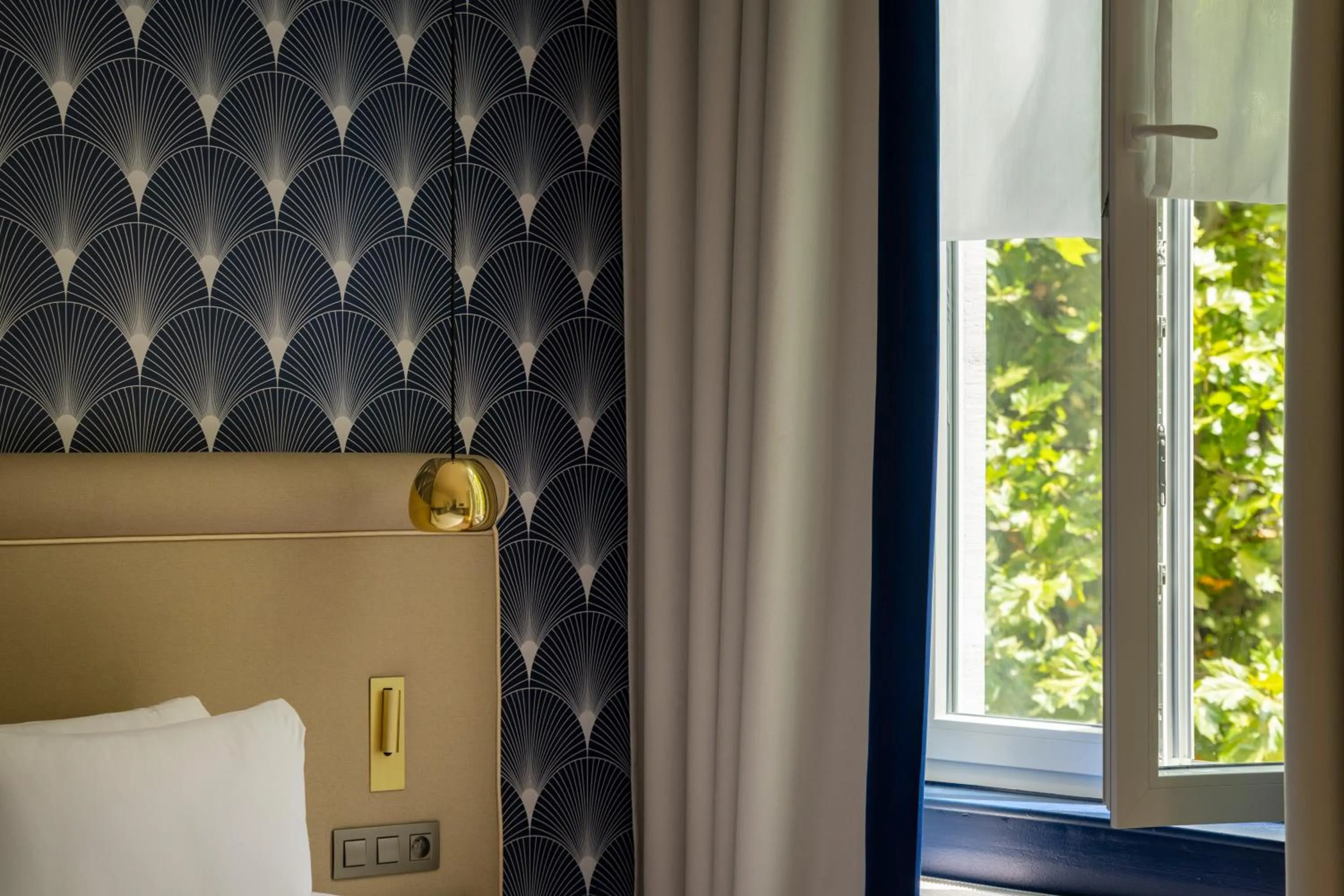 Decorative detail, Bed in Hotel The Augustin