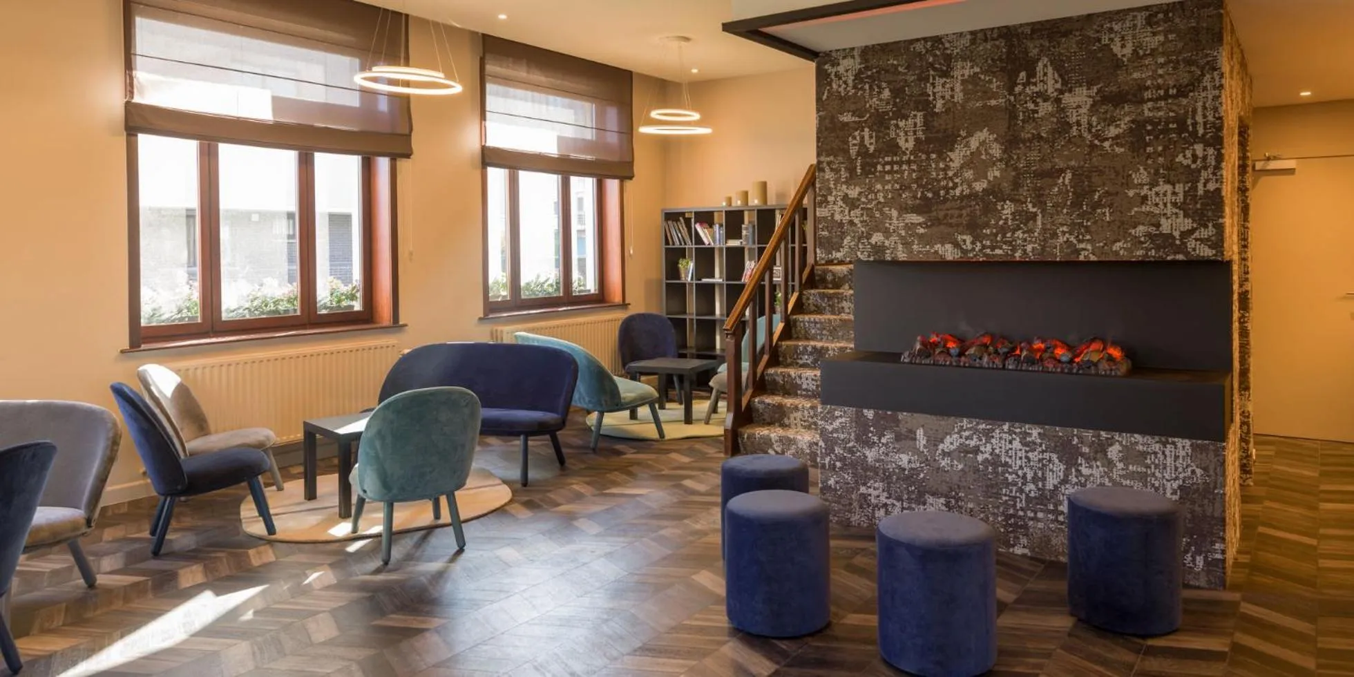 Lobby or reception in Hotel Olympia in Bruges