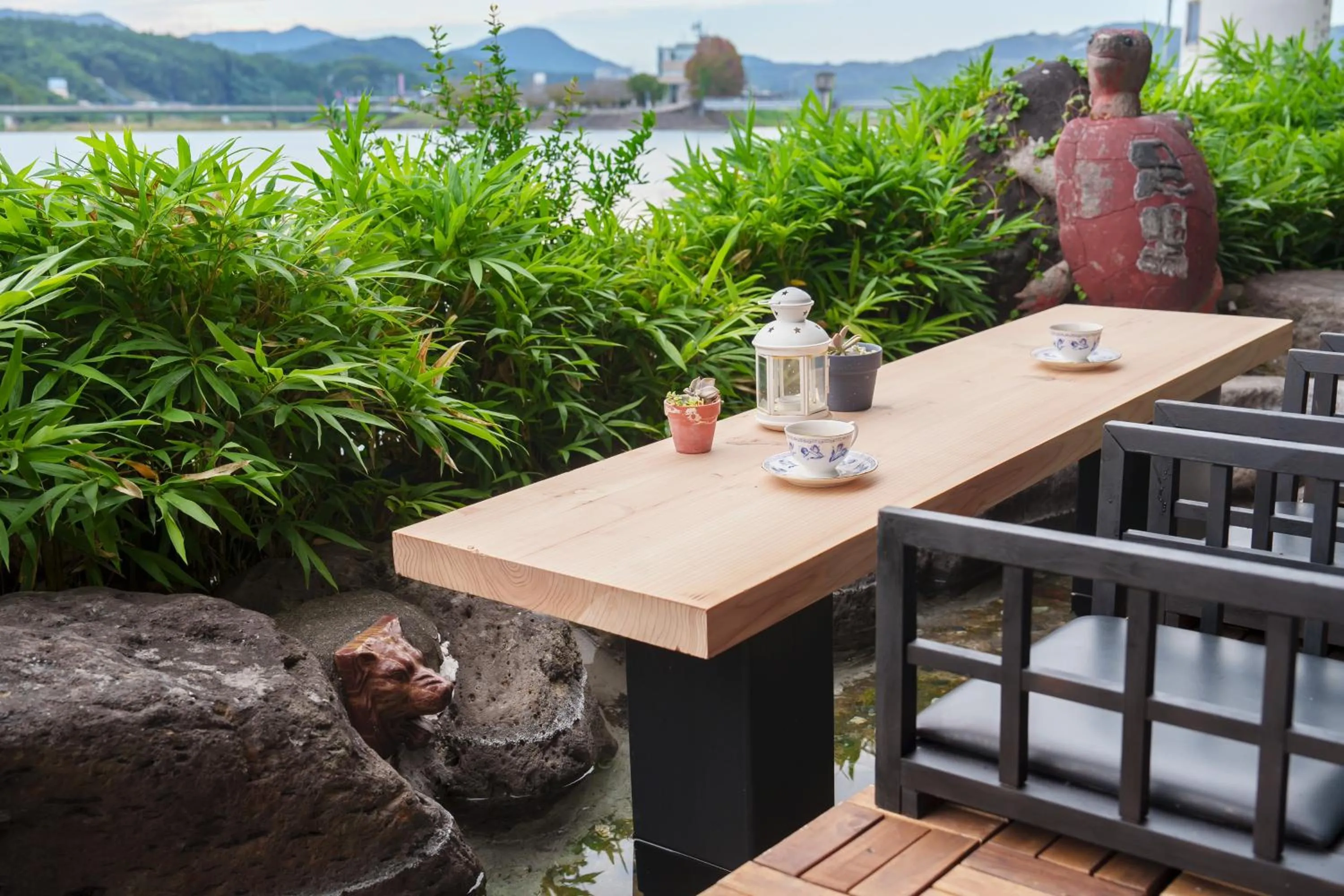 Balcony/Terrace in Hita Onsen Kizantei Hotel