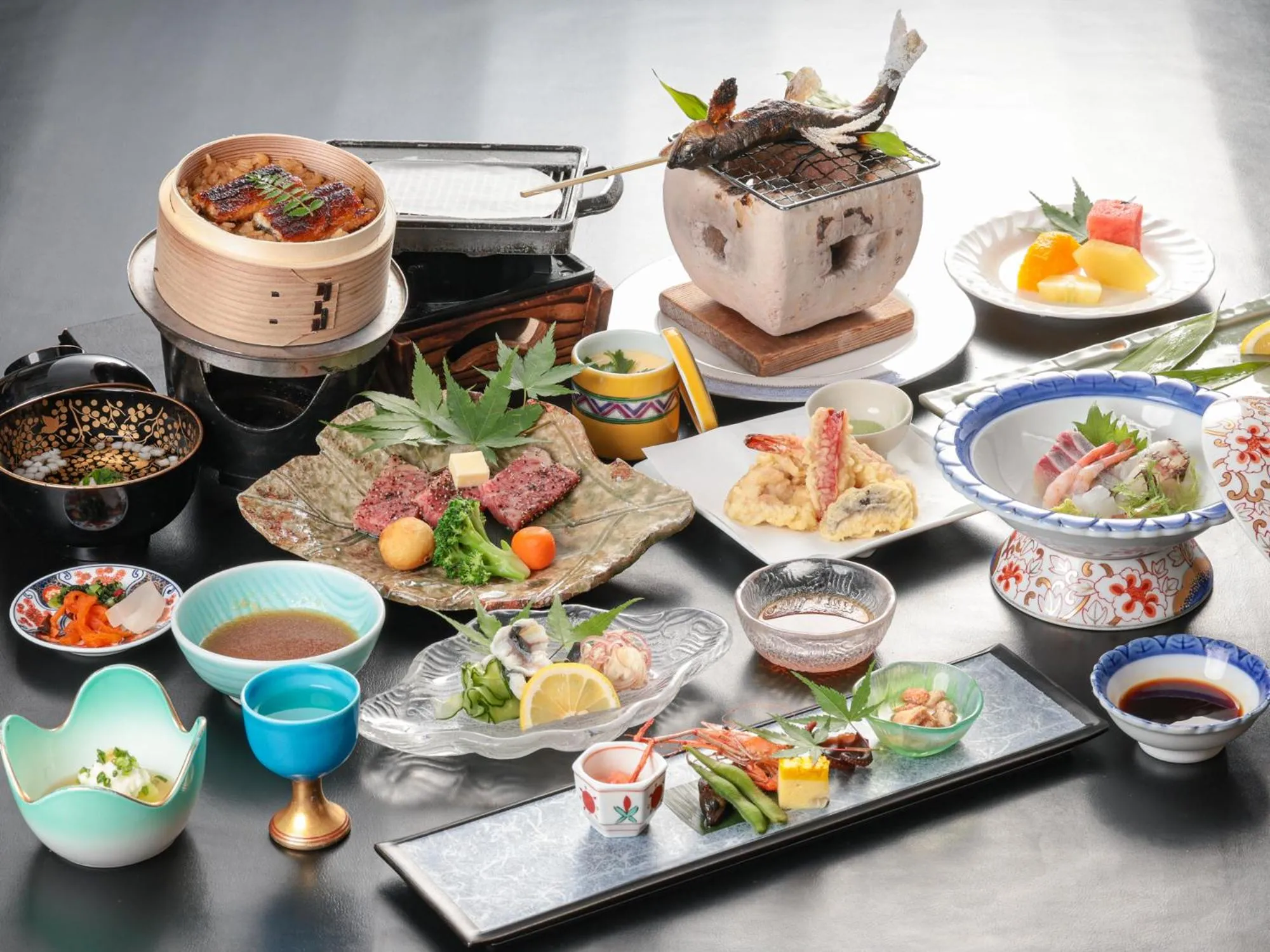 Dinner in Hita Onsen Kizantei Hotel