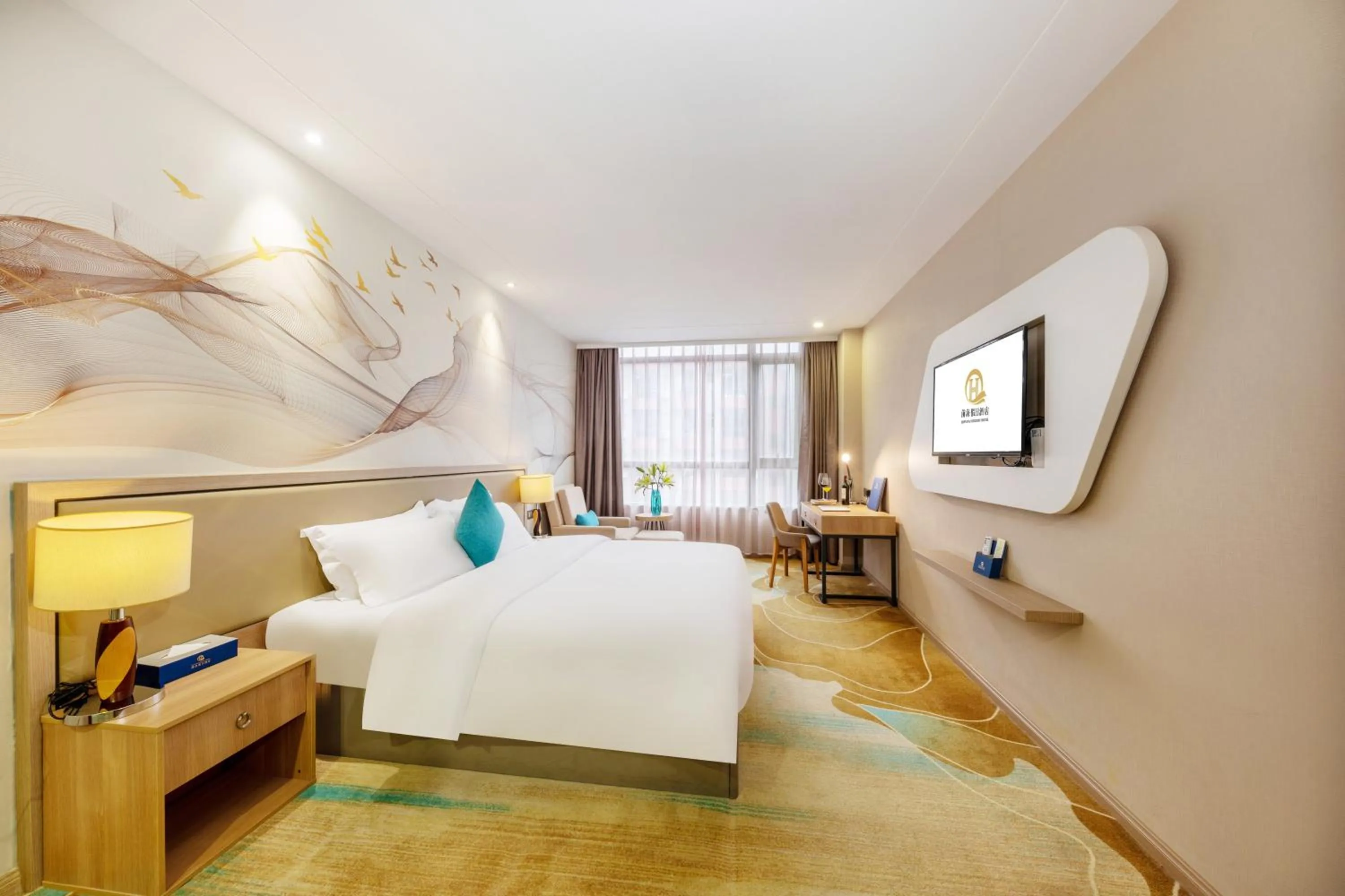 Bedroom, Bed in Qianhai Holiday Hotel