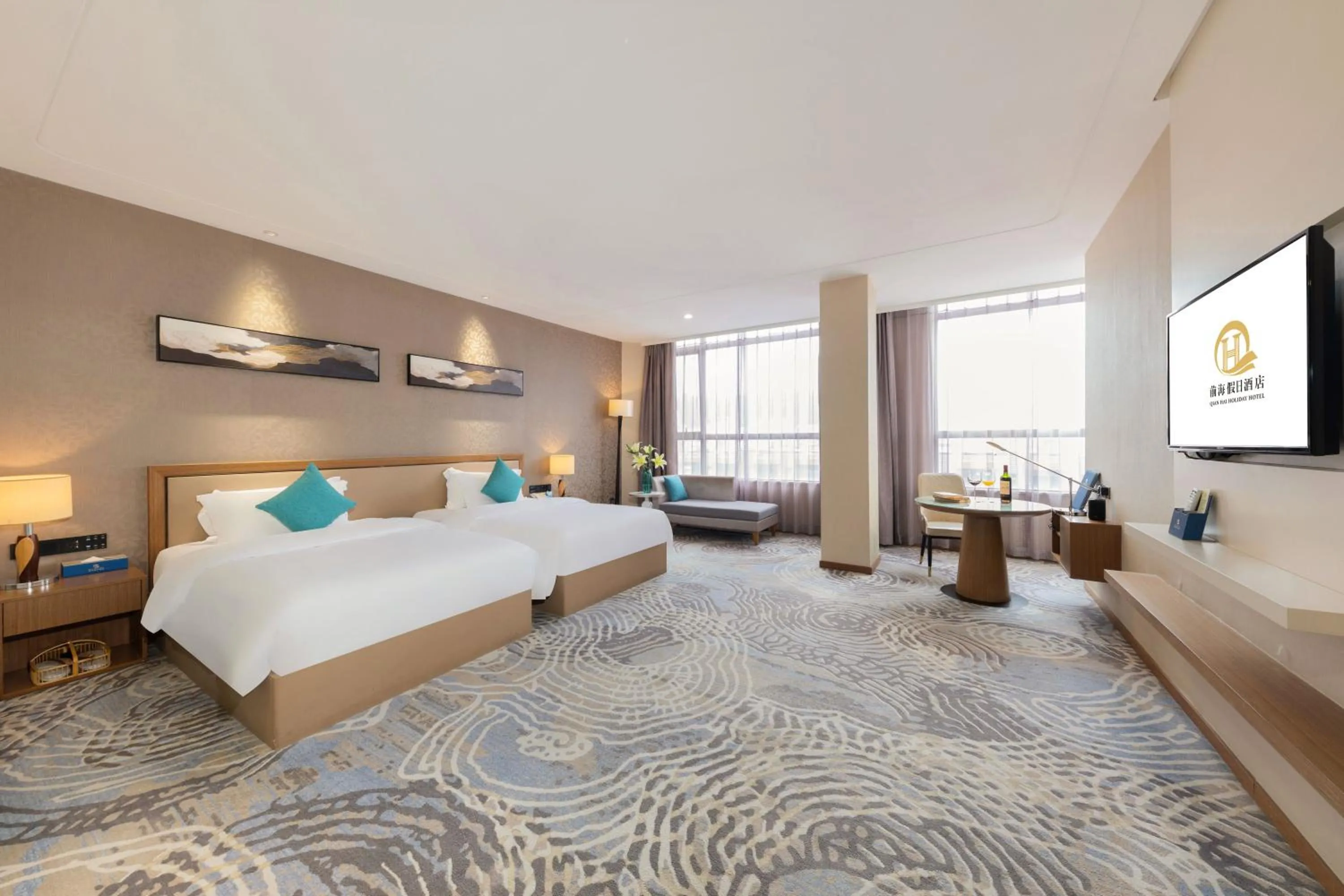 Bedroom, Bed in Qianhai Holiday Hotel