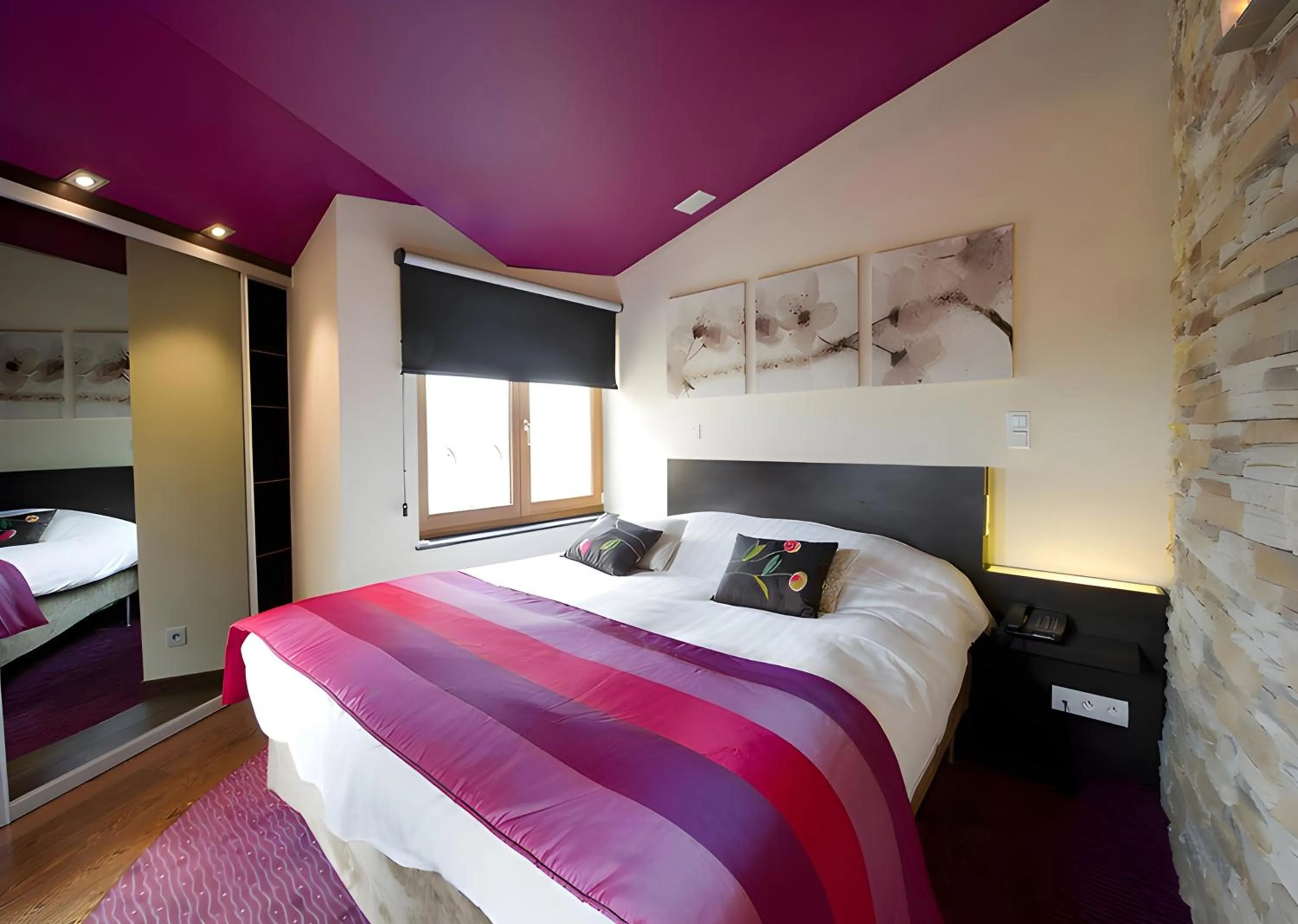 Bed in Hotel Myrtilles