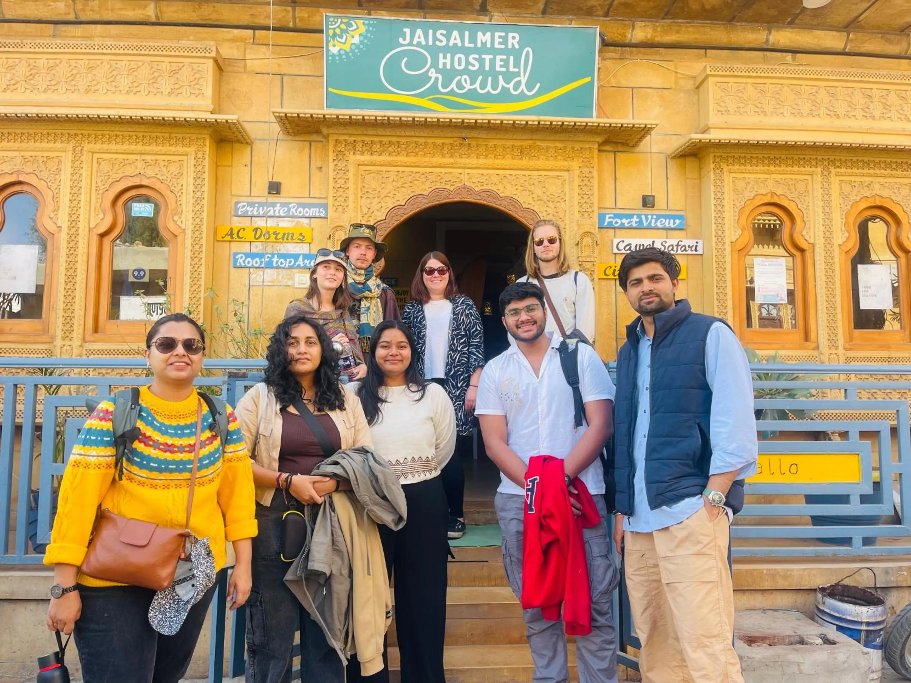 Day in Jaisalmer Hostel Crowd