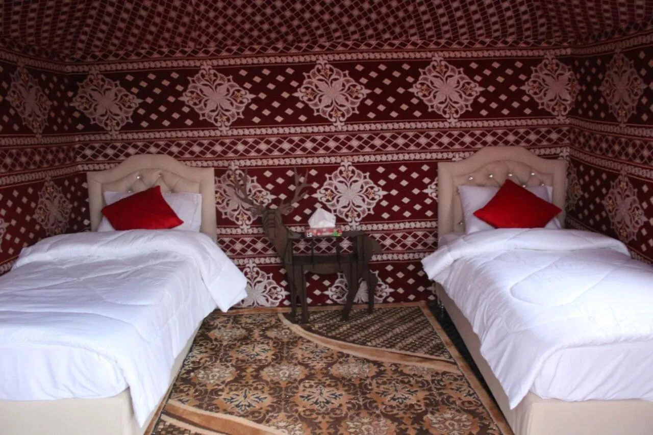 Bed in Wadi Rum Quiet Village Camp