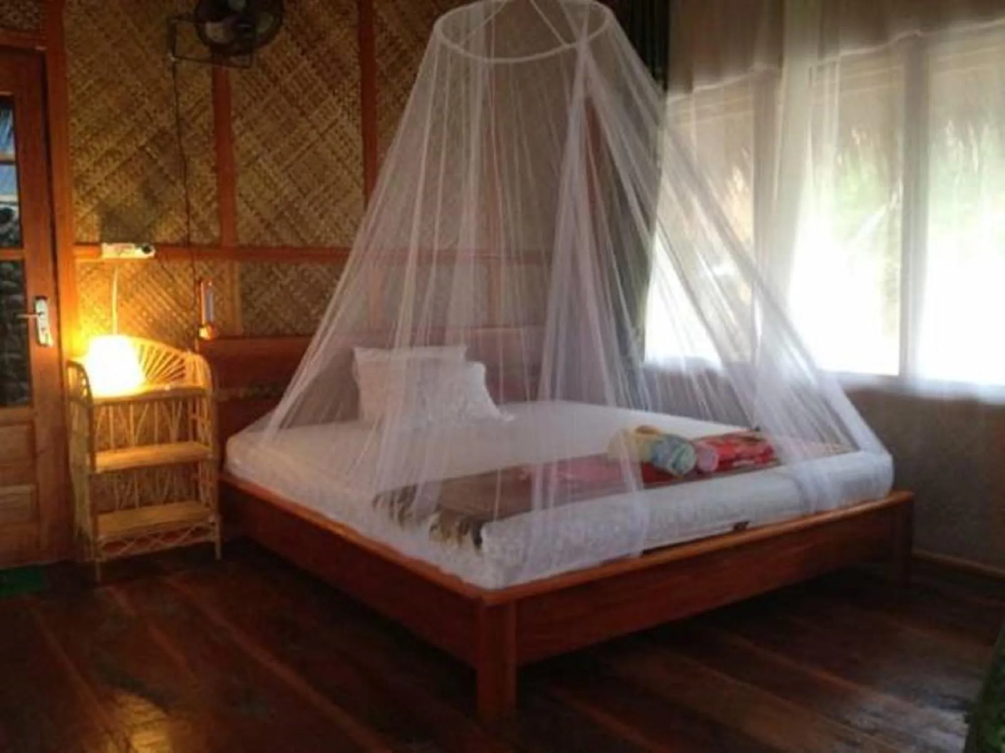 Bed in Ricky's Beach House