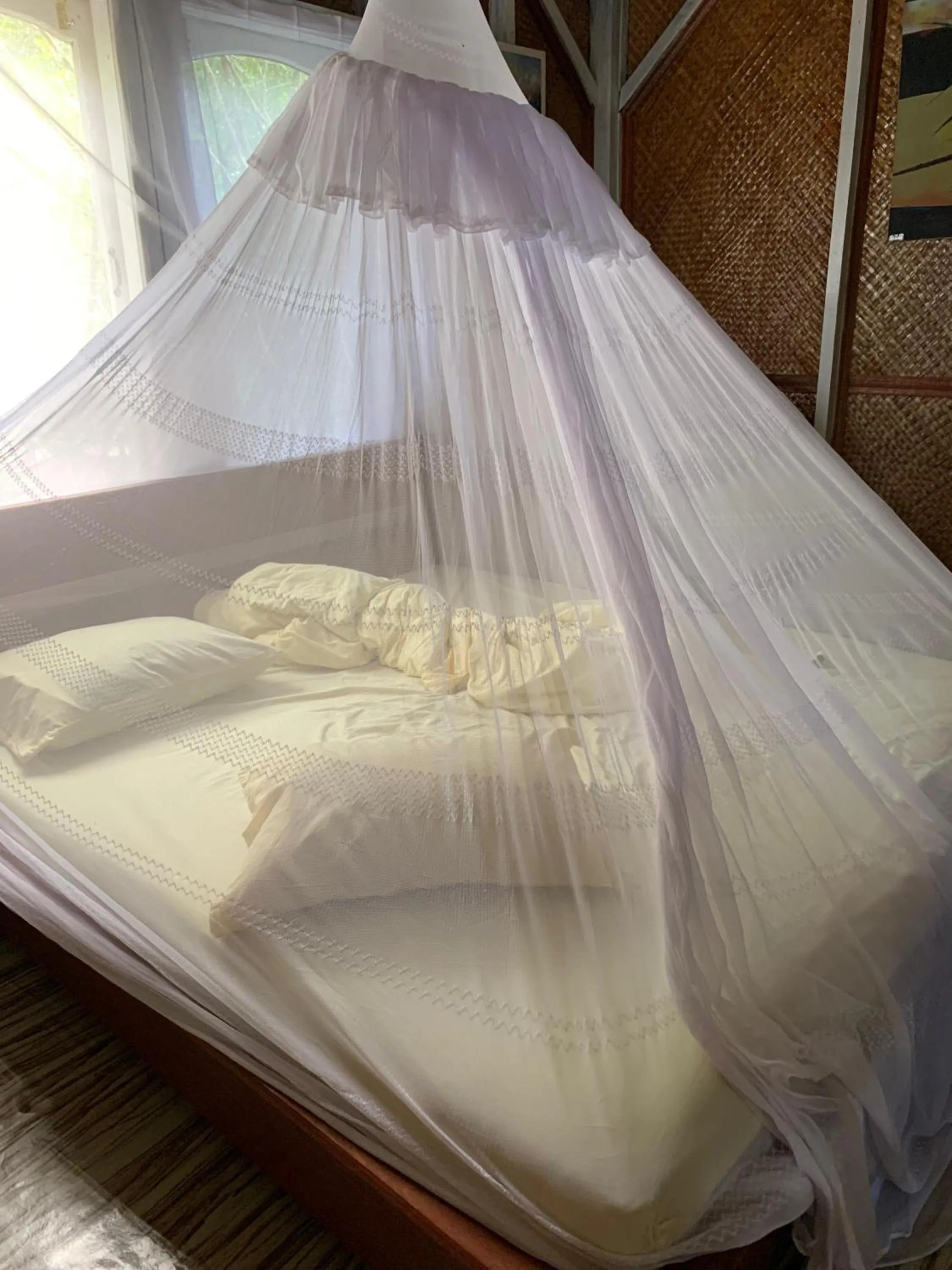 Bed in Ricky's Beach House