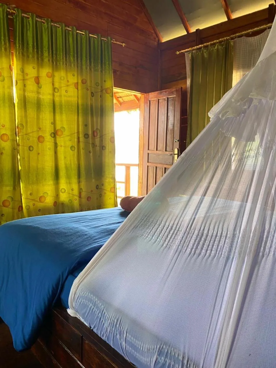 Bed in Ricky's Beach House